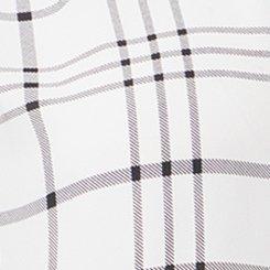 Harper Georgette 3/4 Sleeve Blouse, MODERN PLAID WHITE, swatch