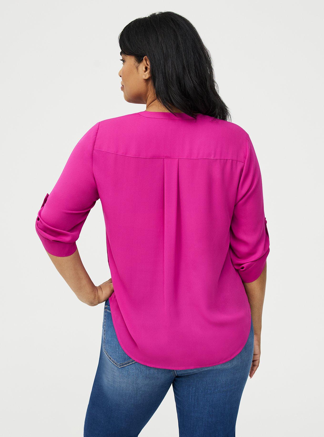 Harper Georgette 3/4 Sleeve Blouse, WILD ASTER, alternate