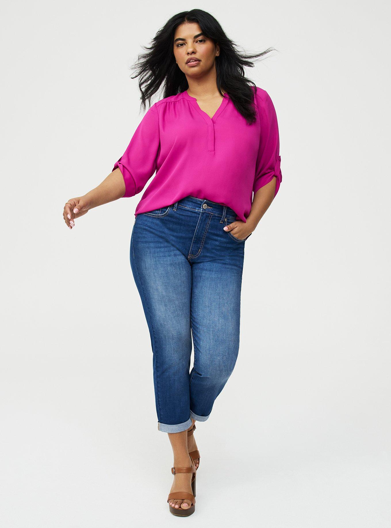 Harper Georgette 3/4 Sleeve Blouse, WILD ASTER, alternate