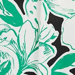 Harper Georgette 3/4 Sleeve Blouse, SKETCHED LILLIES FLORAL BLACK, swatch