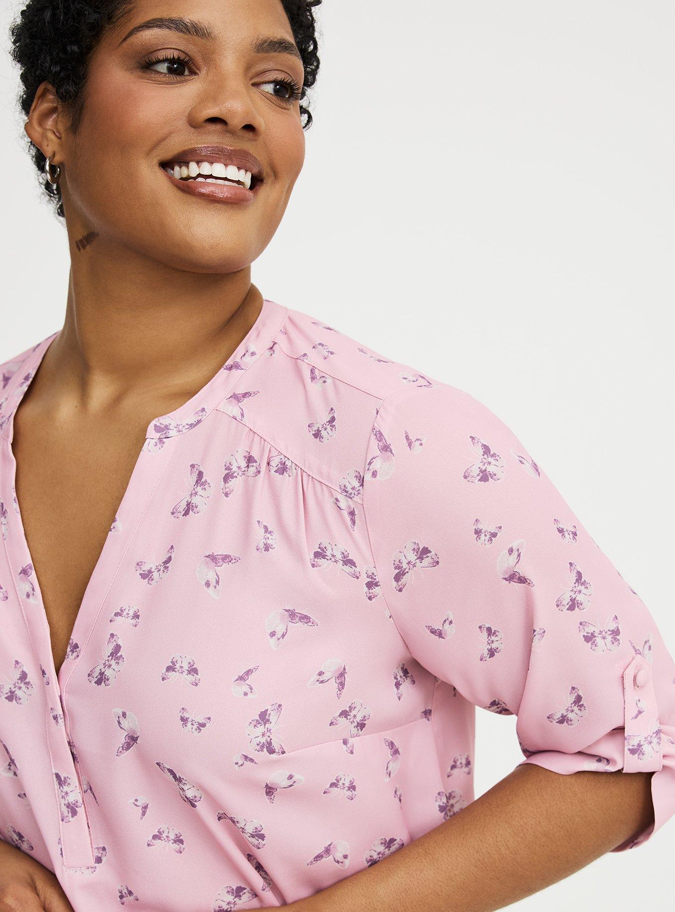 Plus Size - Harper Georgette 3/4 Sleeve Blouse - Torrid