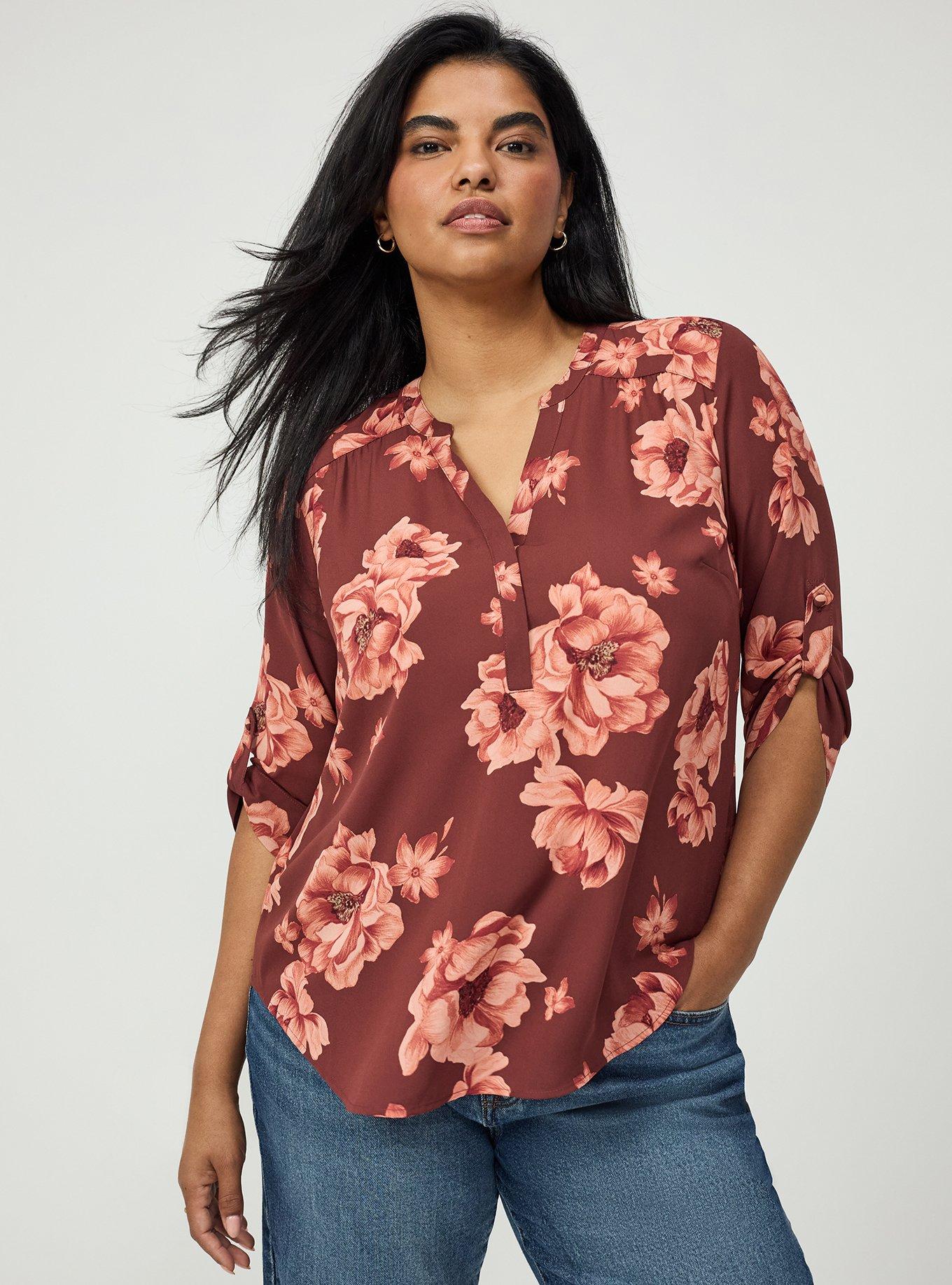 Plus Size - Harper Georgette 3/4 Sleeve Blouse - Torrid