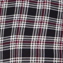Harper Georgette 3/4 Sleeve Blouse, OZETTA PLAID BLACK, swatch
