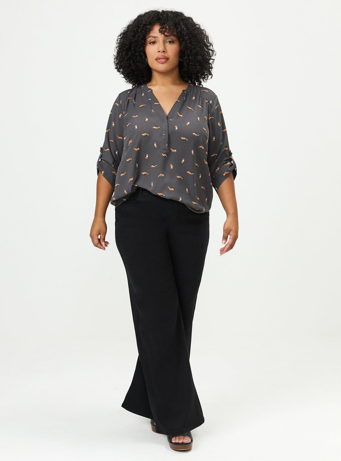 Harper 3/4 Sleeve Pullover Blouse, SLY FOX GREY, alternate