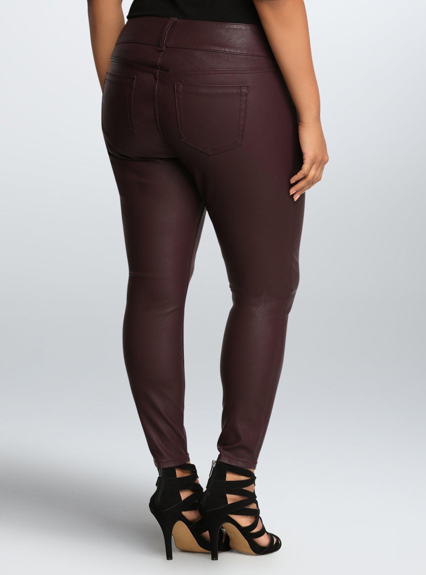 Plus Size - Torrid Premium Faux Leather Jegging - Oxblood (Regular) - Torrid