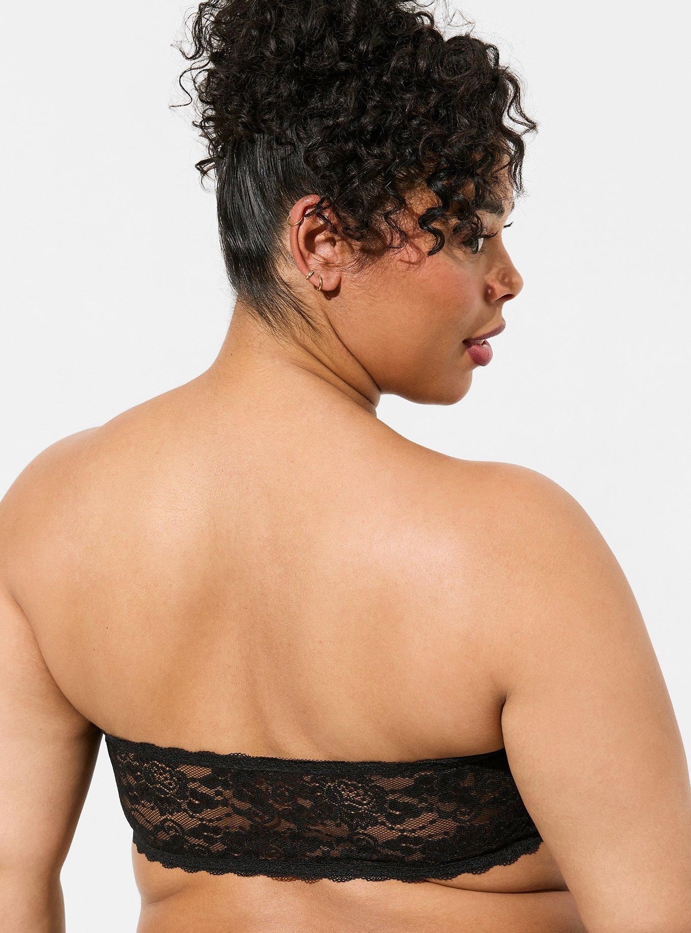 Women's Plus Size Lace Strapless Bandeau Bralette Bra - WF Shopping