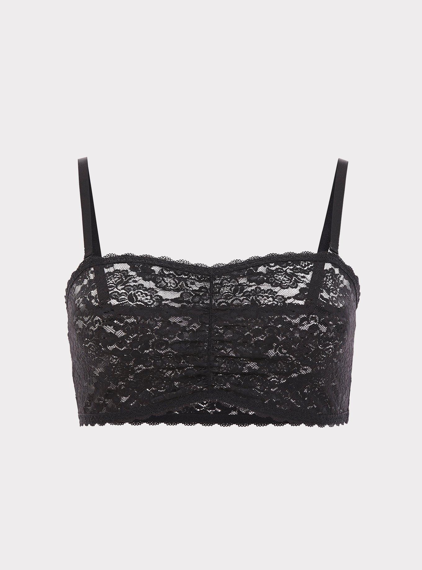 Torrid Black Lace Unlined Crop Bralette Size 0/L