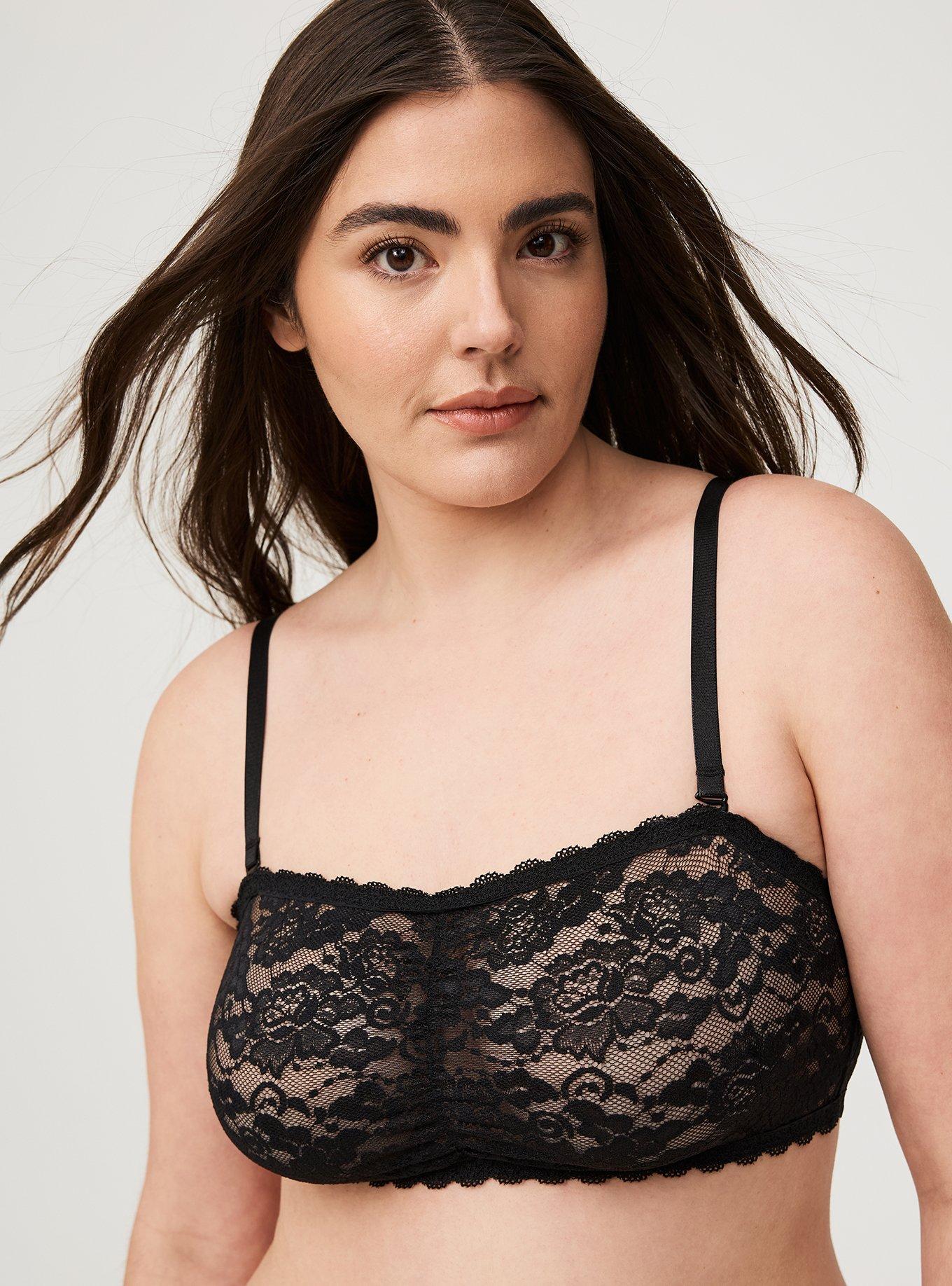 Plus Size Unlined Lace Bandeau Torrid, 51% OFF