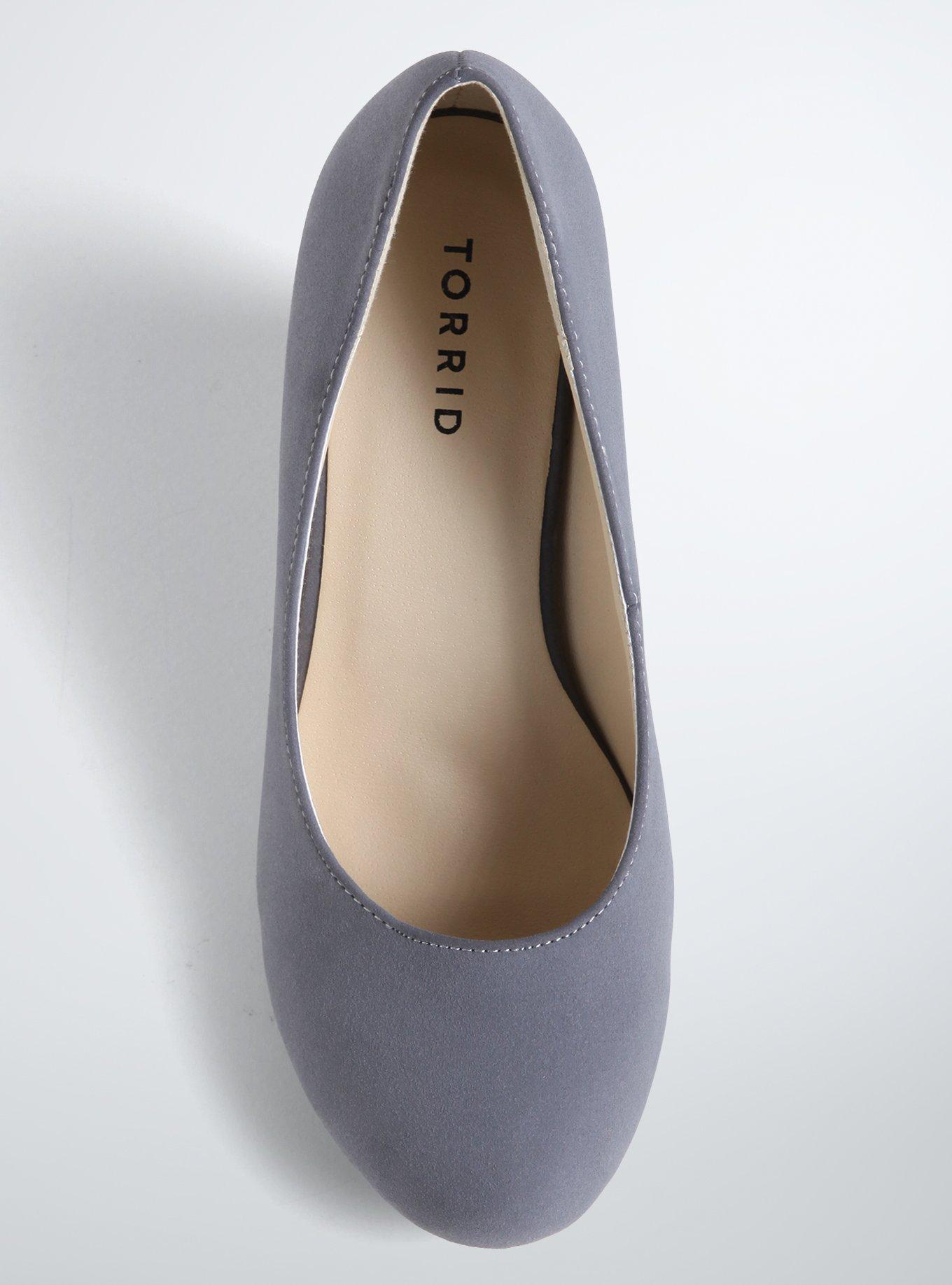 Plus Size Mini Solid Wedges (Wide Width), GREY, alternate