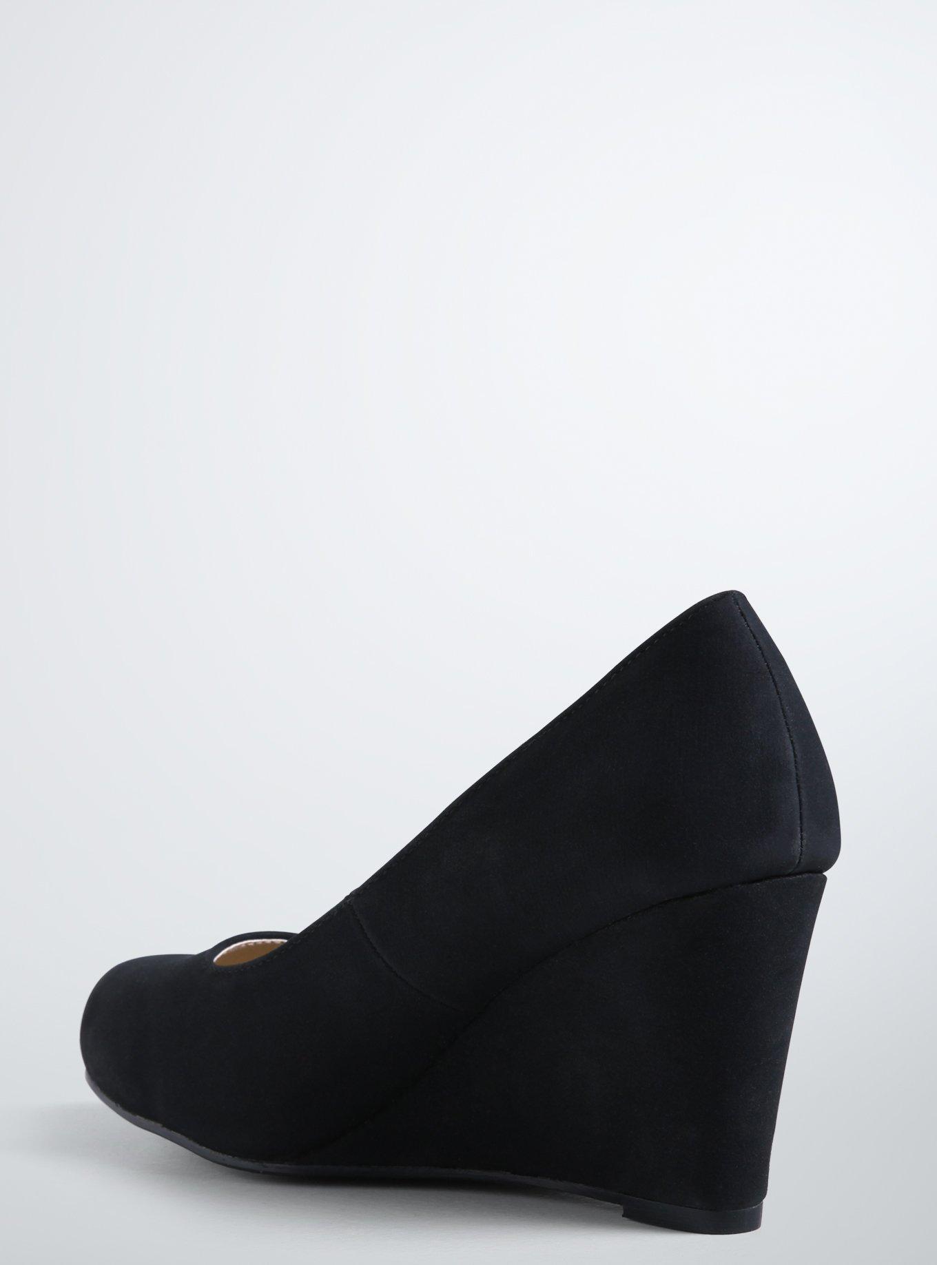 Mini Solid Wedges (Wide Width), BLACK, alternate