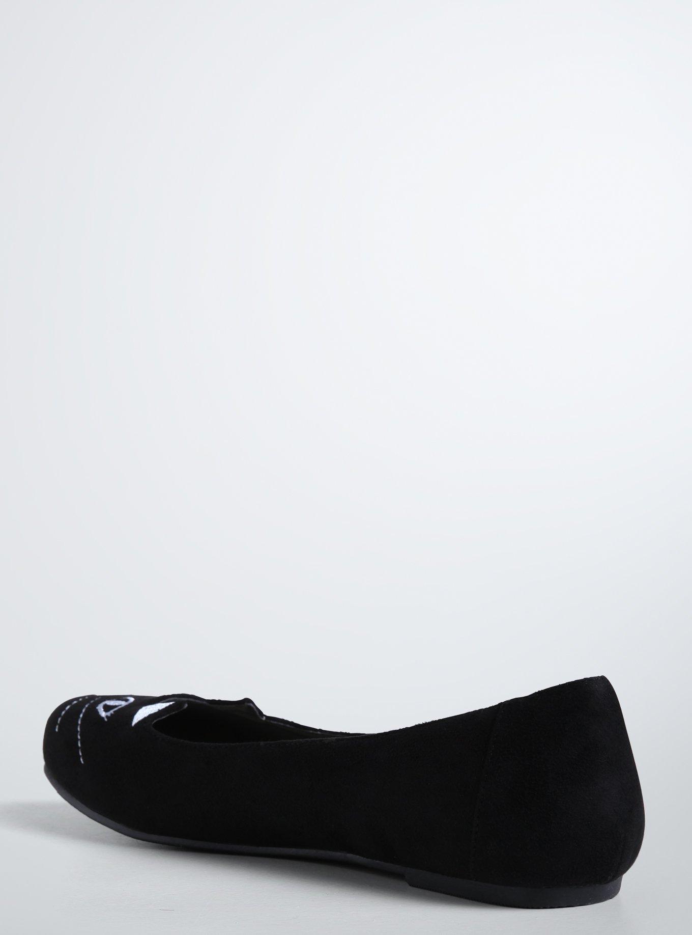 Kitten Toe Flats (Wide Width), BLACK, alternate