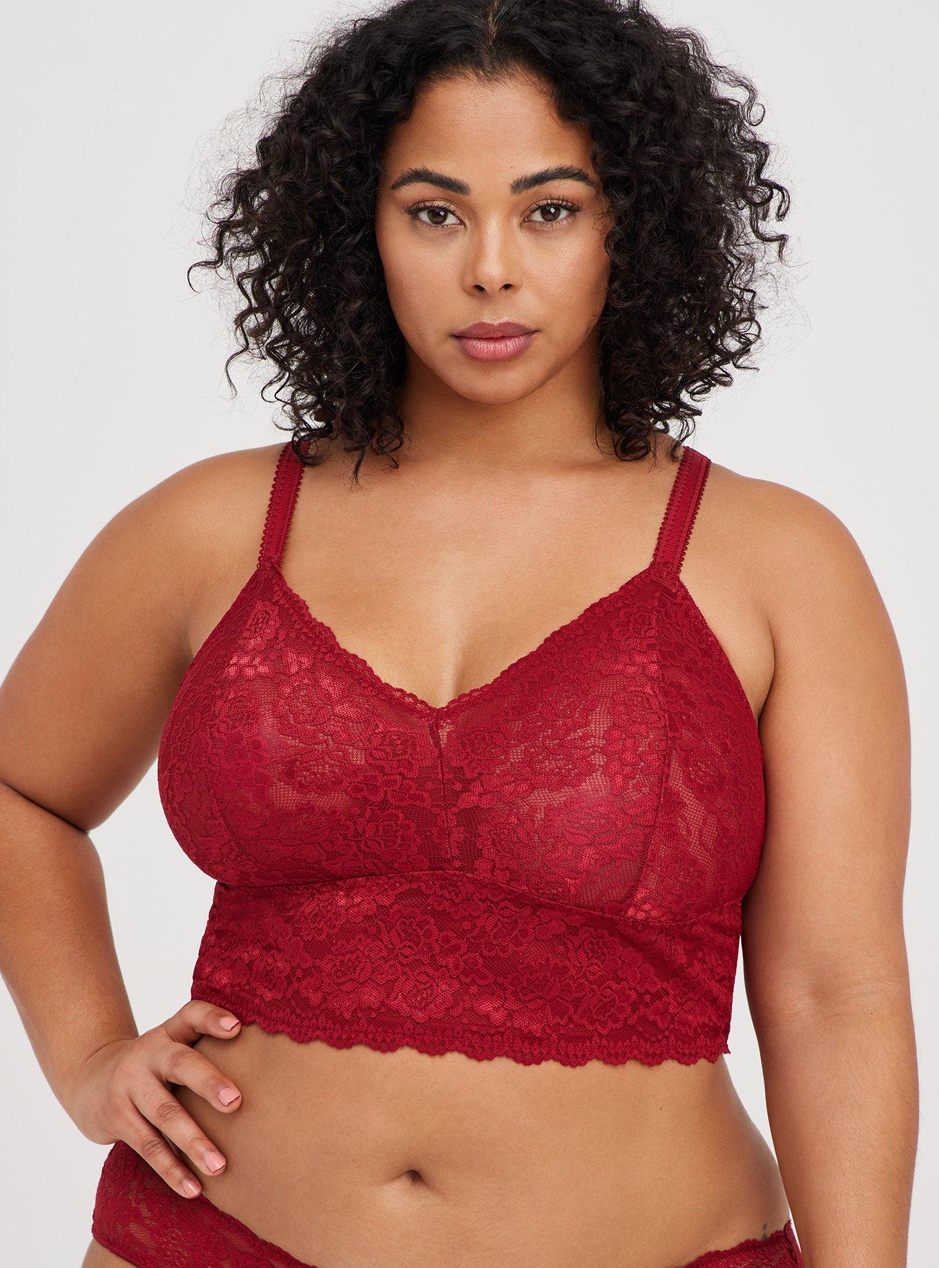 Red crop bralette on sale