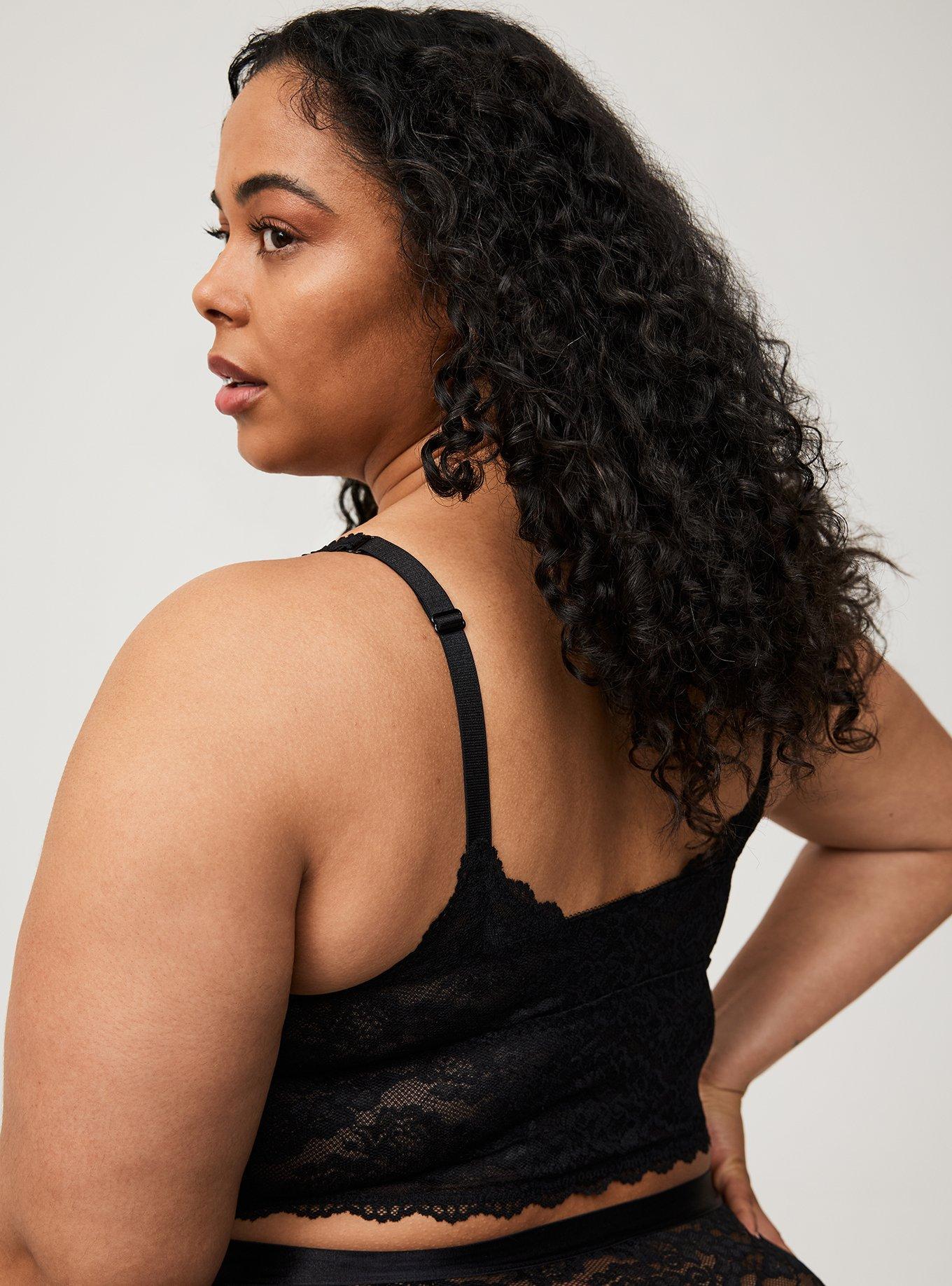 Plus Size - Laced Up Lace Scoop Neck Bralette - Torrid