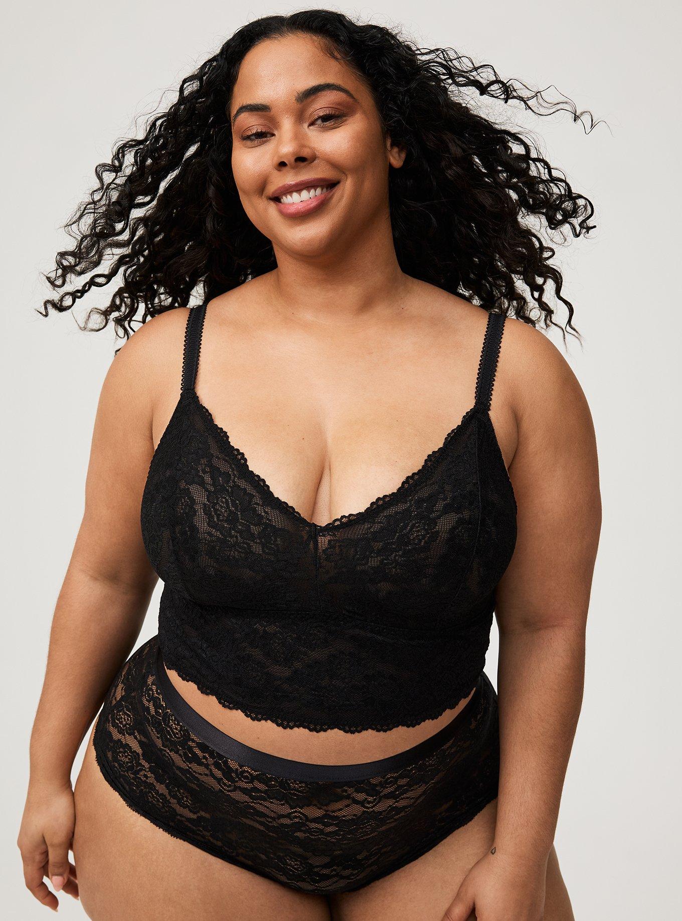 Unlined Lace Crop Bralette
