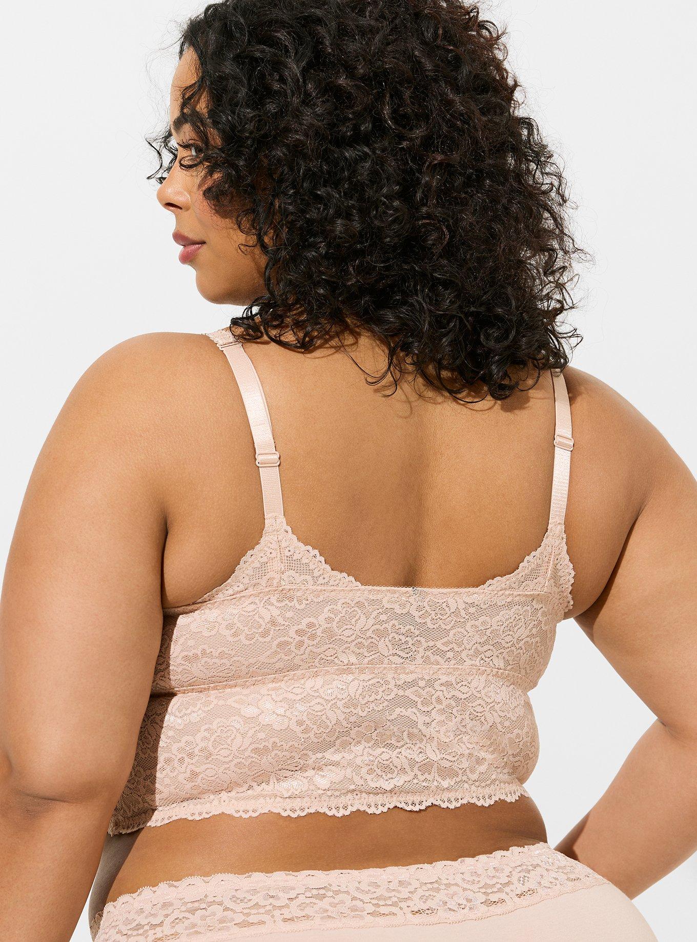 Plus Size - Unlined Lace Crop Bralette - Torrid