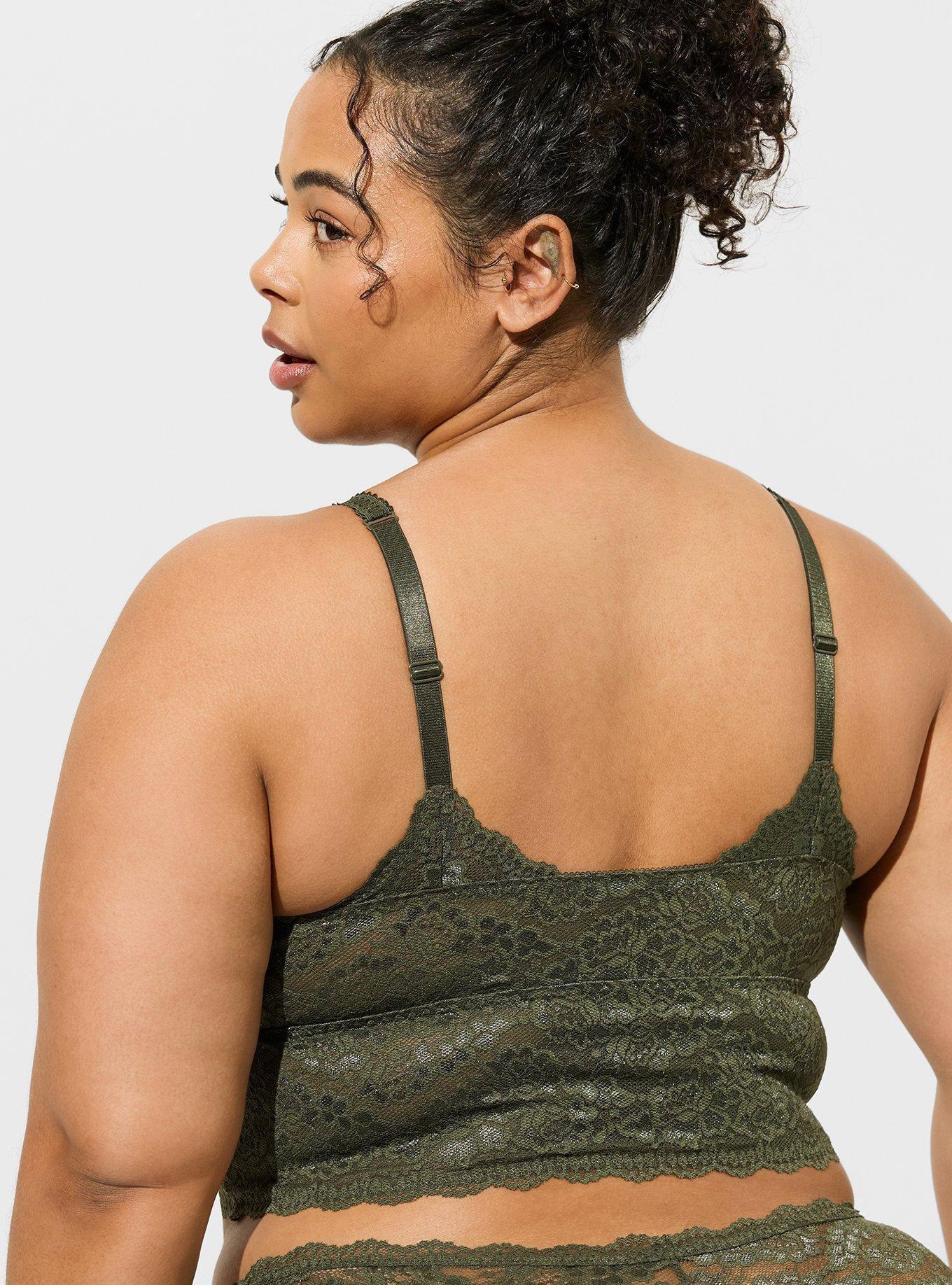Unlined Lace Bralette, DEEP DEPTHS, alternate