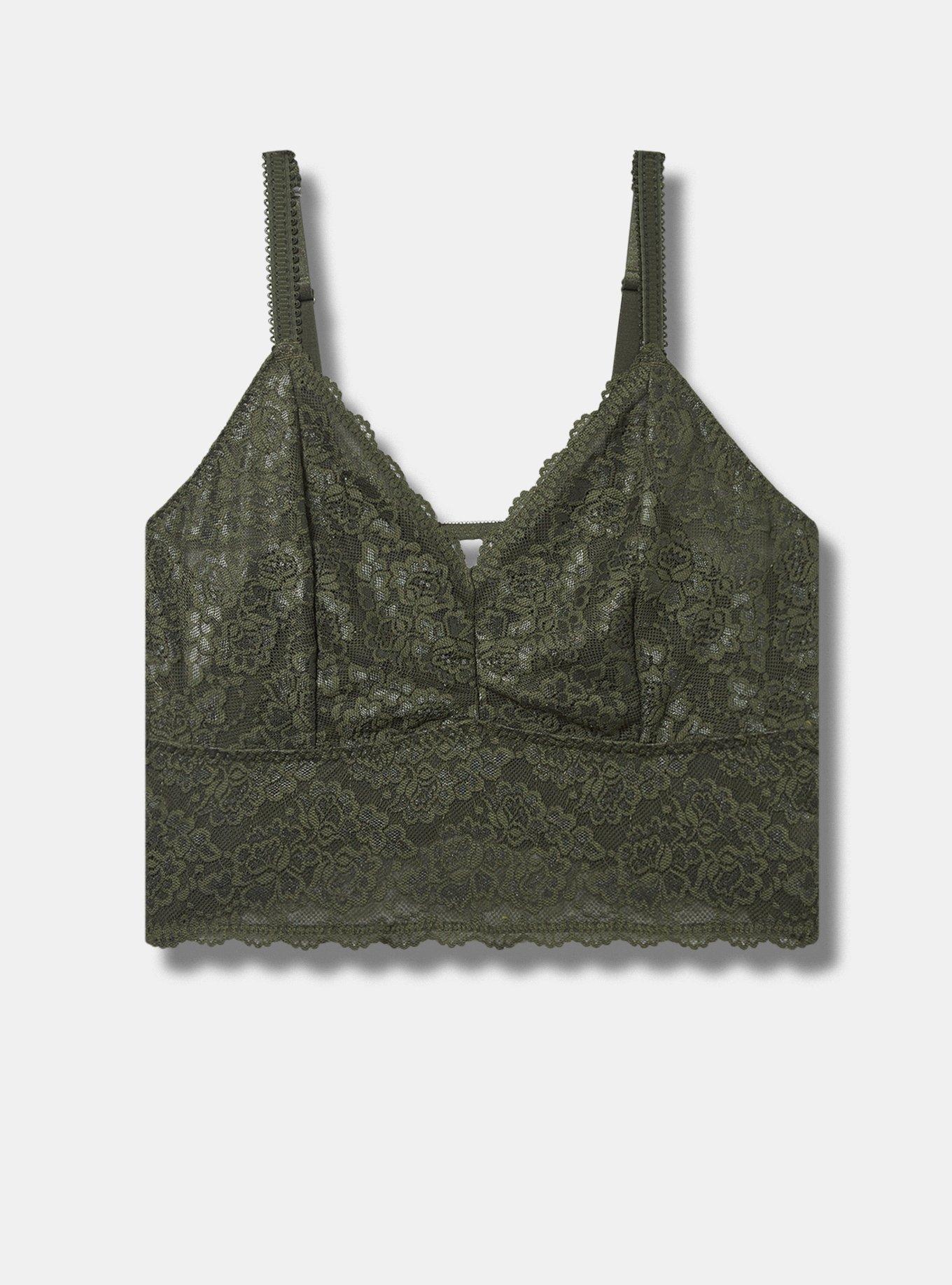 Unlined Lace Bralette, DEEP DEPTHS, hi-res