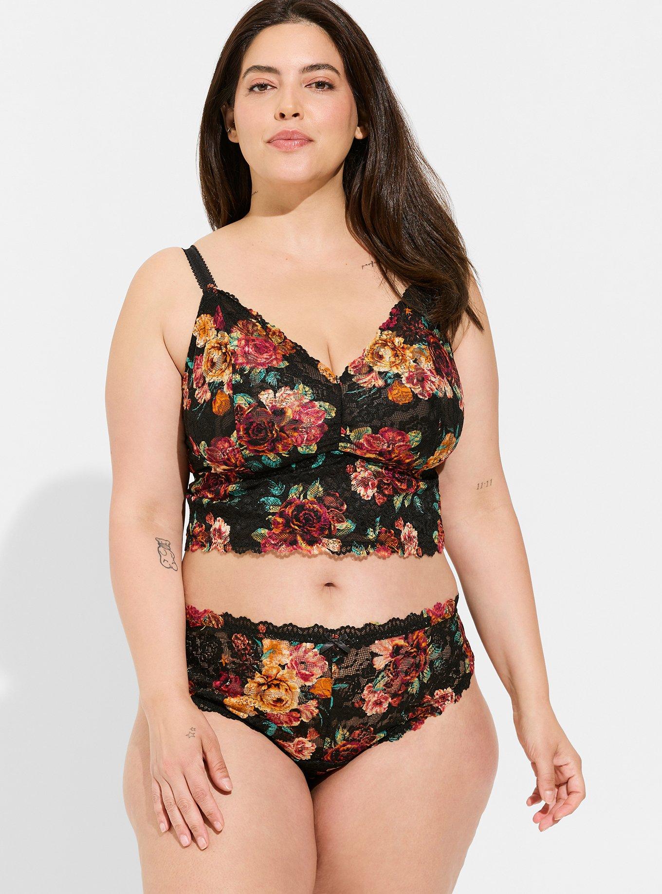 Plus Size - Unlined Lace Crop Bralette - Torrid