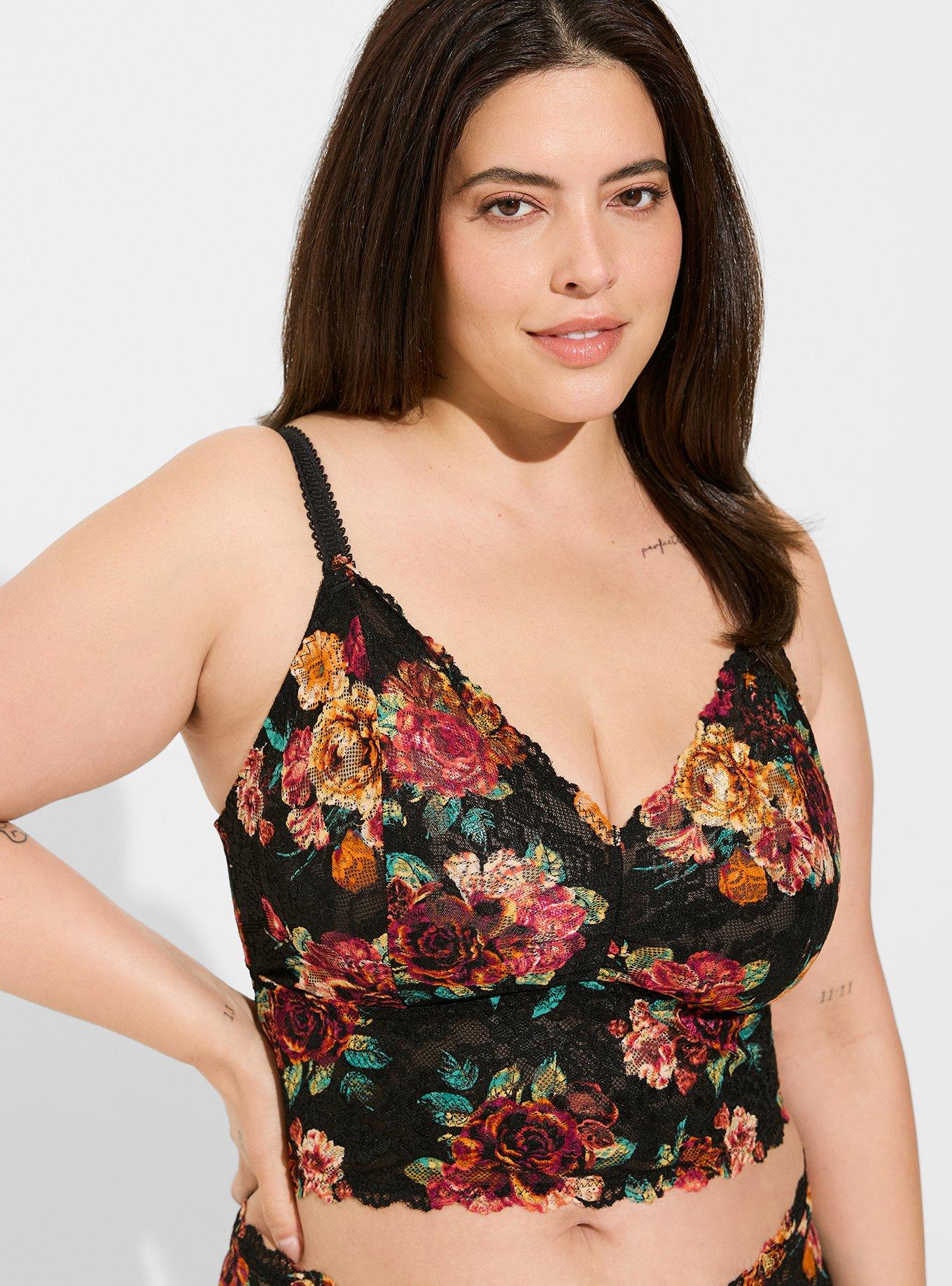 Marilyn Monroe Intimates Women's Sexy Bralette with Lacey Racer