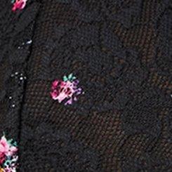 Plus Size Unlined Lace Bralette, THURSDAY DITSY RICH BLACK, swatch