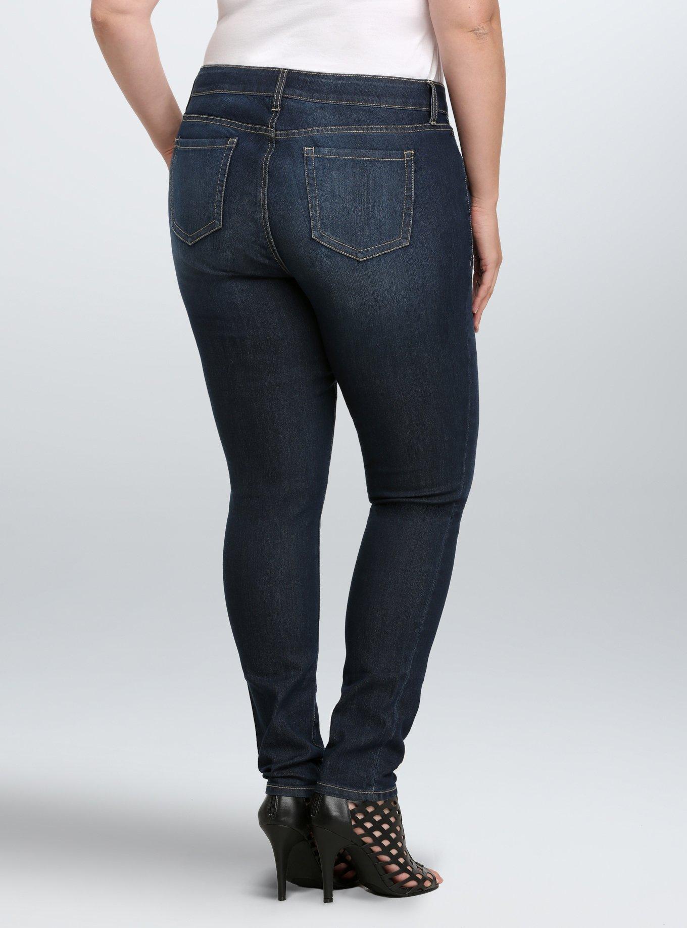 Torrid Curvy Skinny Jean - Sanded Medium Wash (Regular), SANDED BLUES, alternate