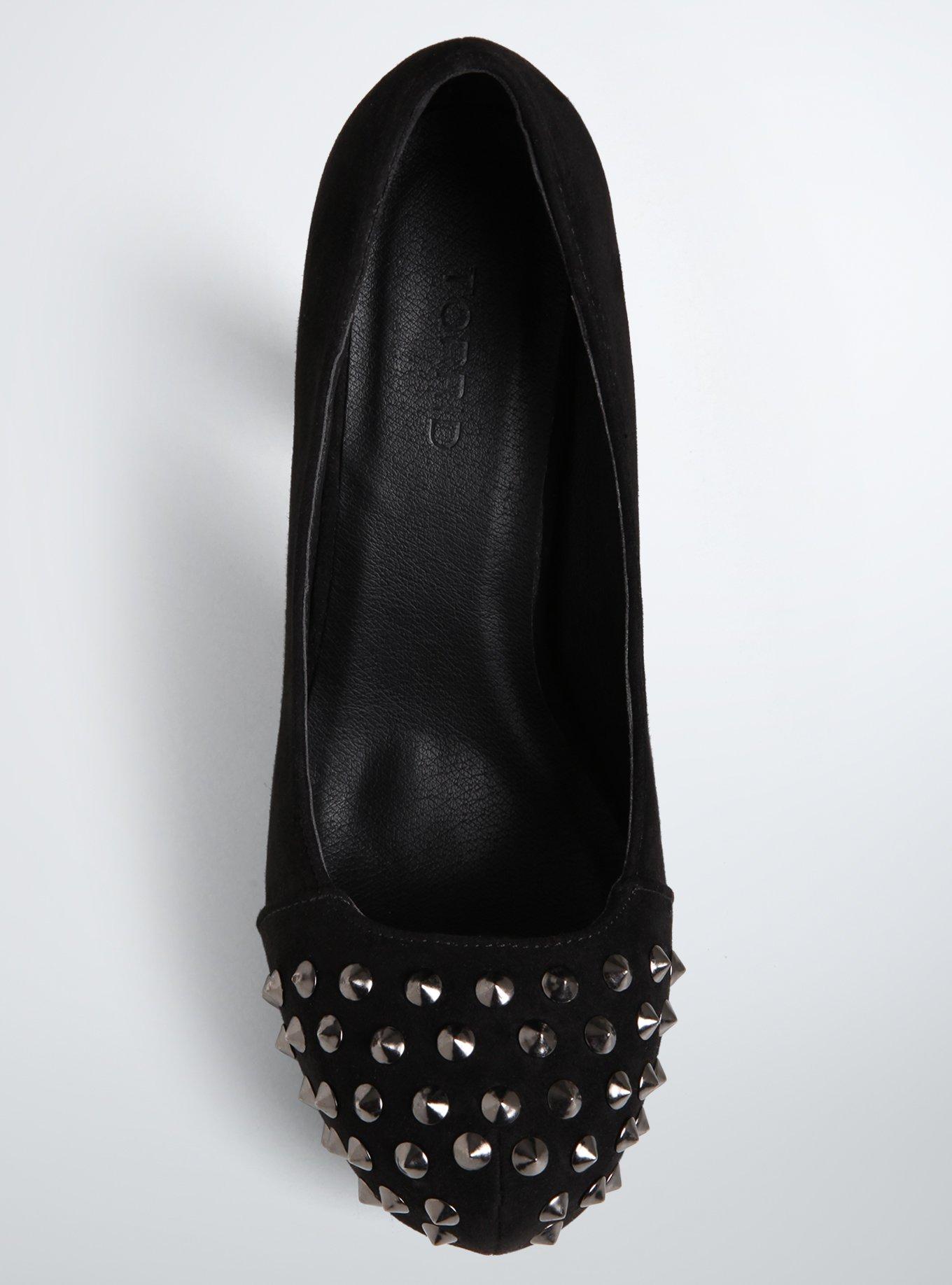 Plus Size Stud Toe Platform Pumps (Wide Width), BLACK, alternate