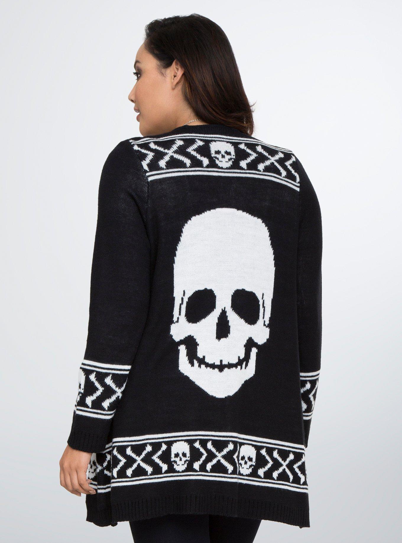 Plus Size - Skull Open Front Cardigan - Torrid Plus Size - Skull Open Front Cardigan - Torrid
