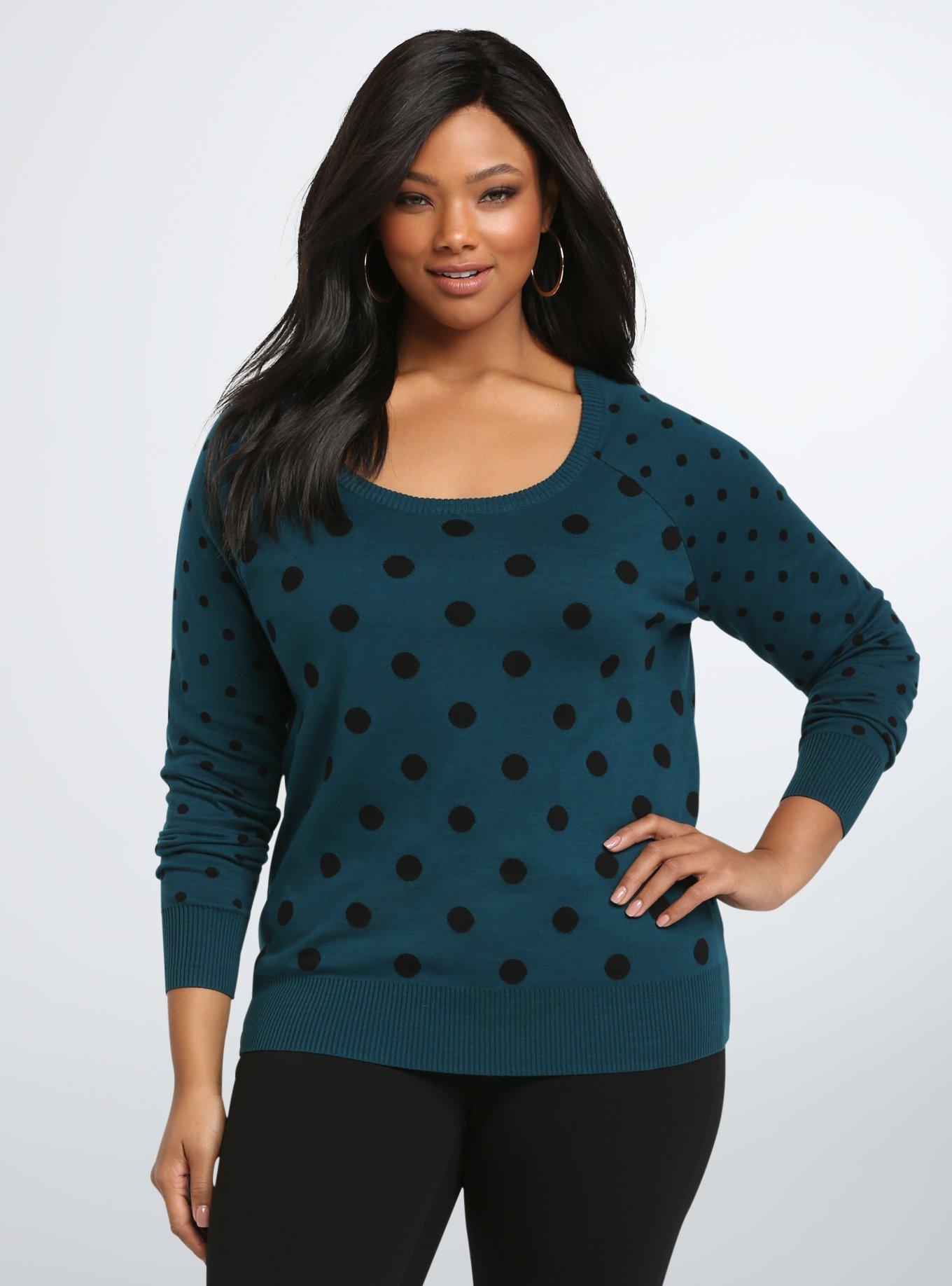 Polka Dot Sweater, DOT FLAIR, hi-res