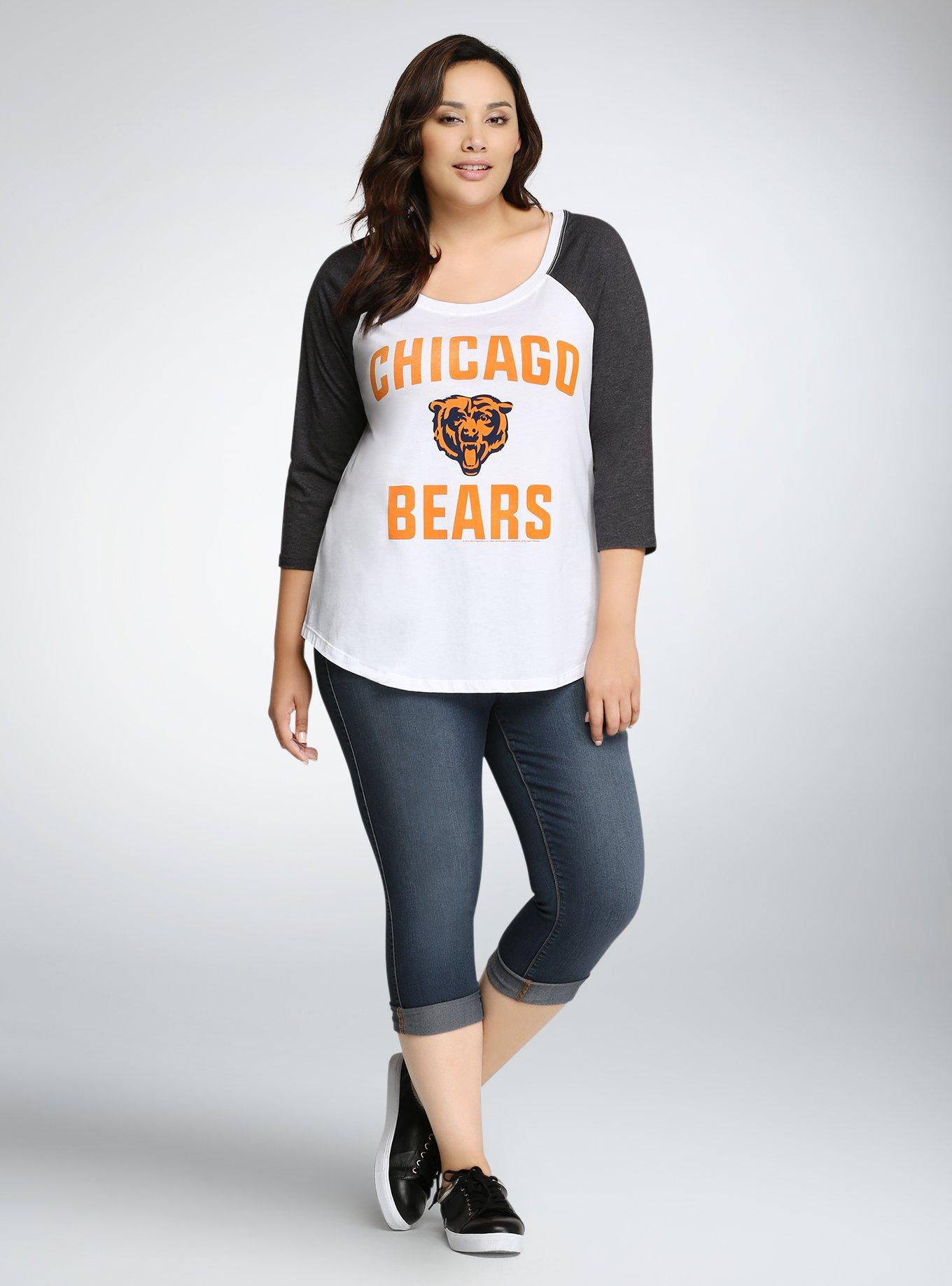 Plus Size NFL Chicago Bears Raglan Football Tee Torrid - Main Image