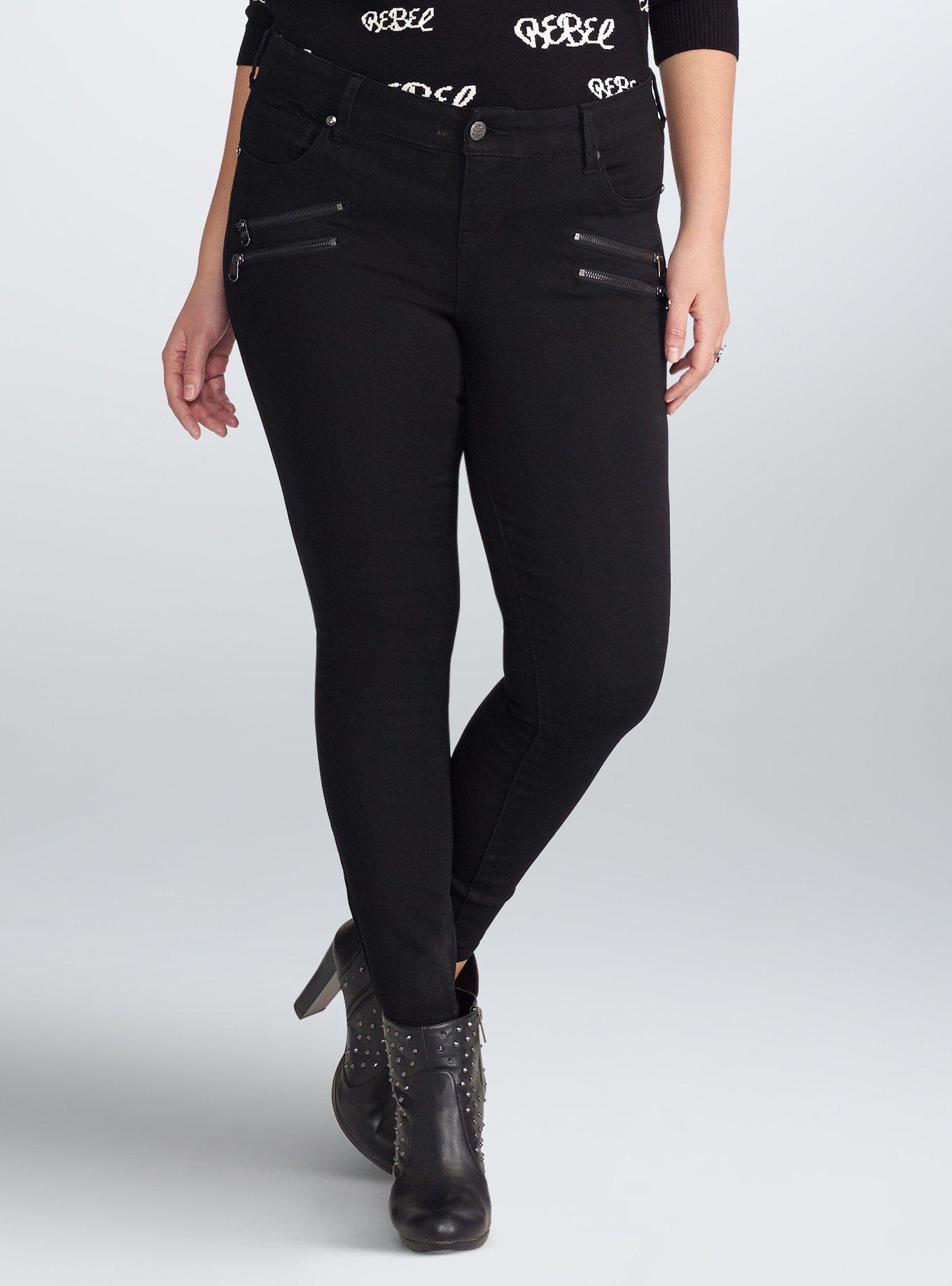 Plus Size Rebel Wilson for Torrid Multi Zip Skinny Jeans Torrid