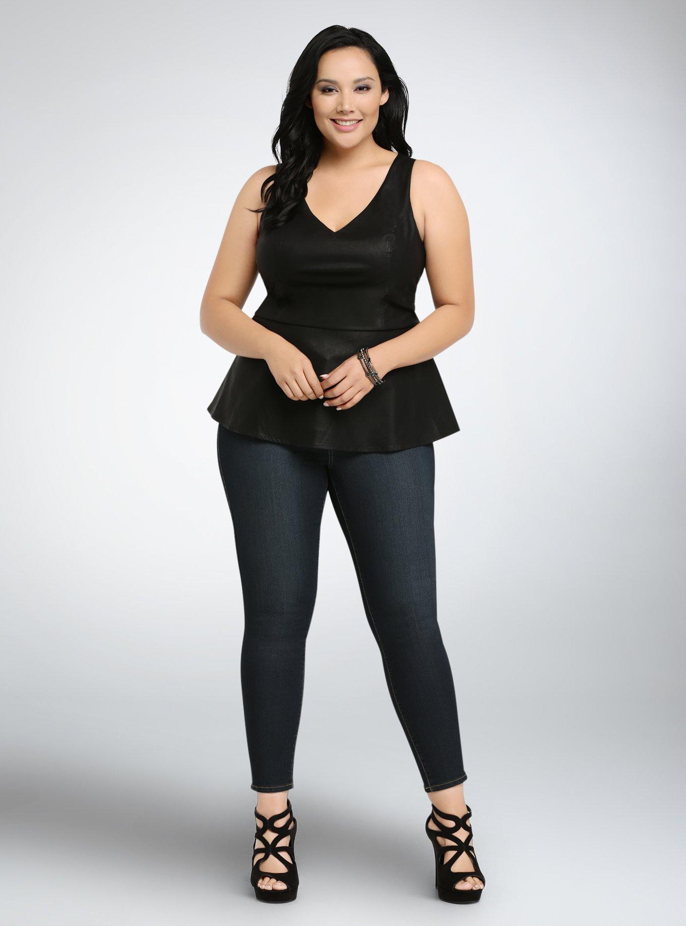 Plus Size - Faux Leather Corset Crop Top - Torrid