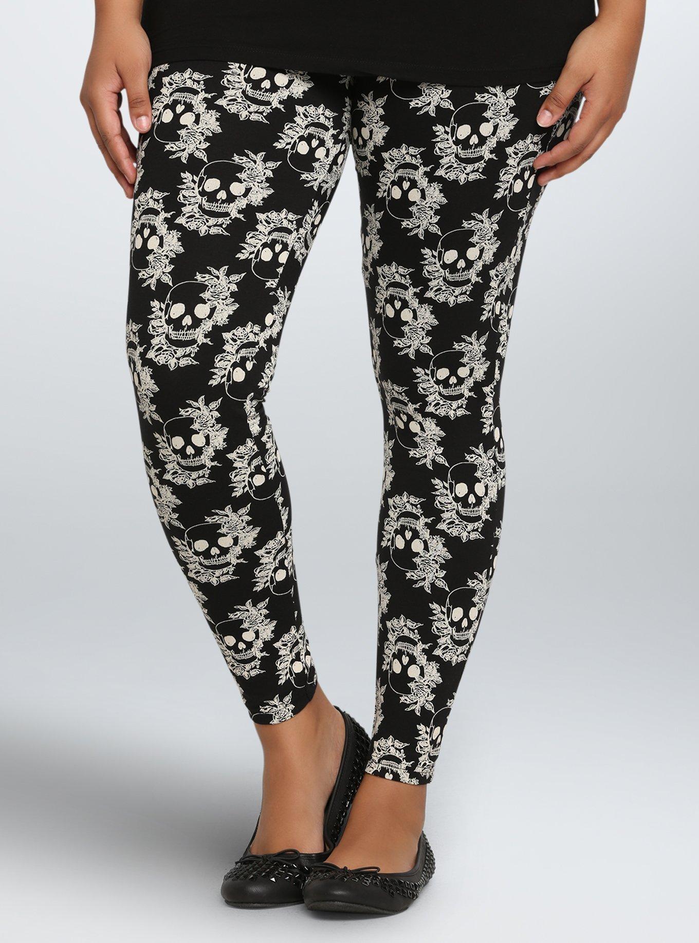 Plus Size - Rose Skull Leggings - Torrid