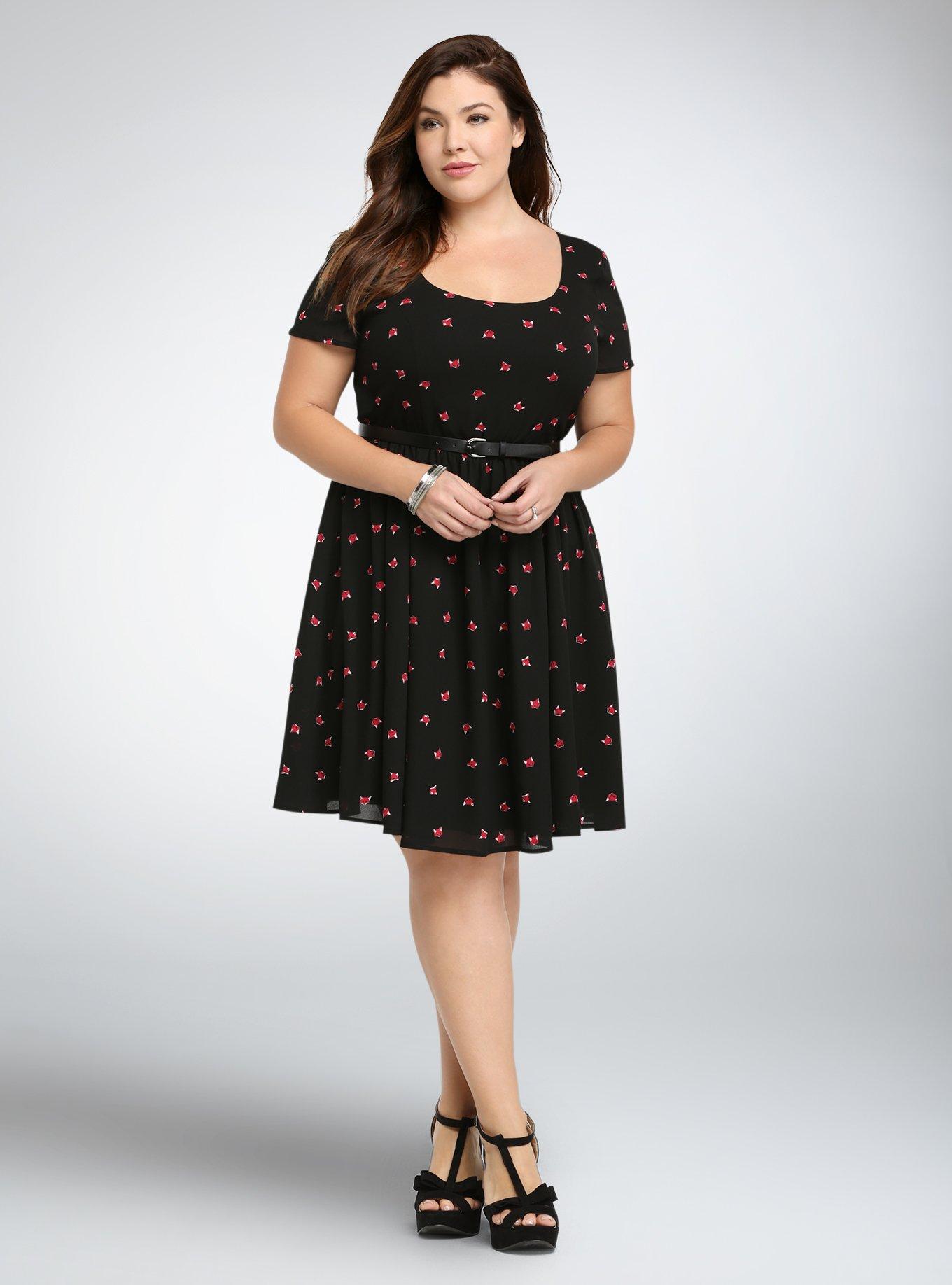 Plus Size - Fox Print Skater Dress - Torrid