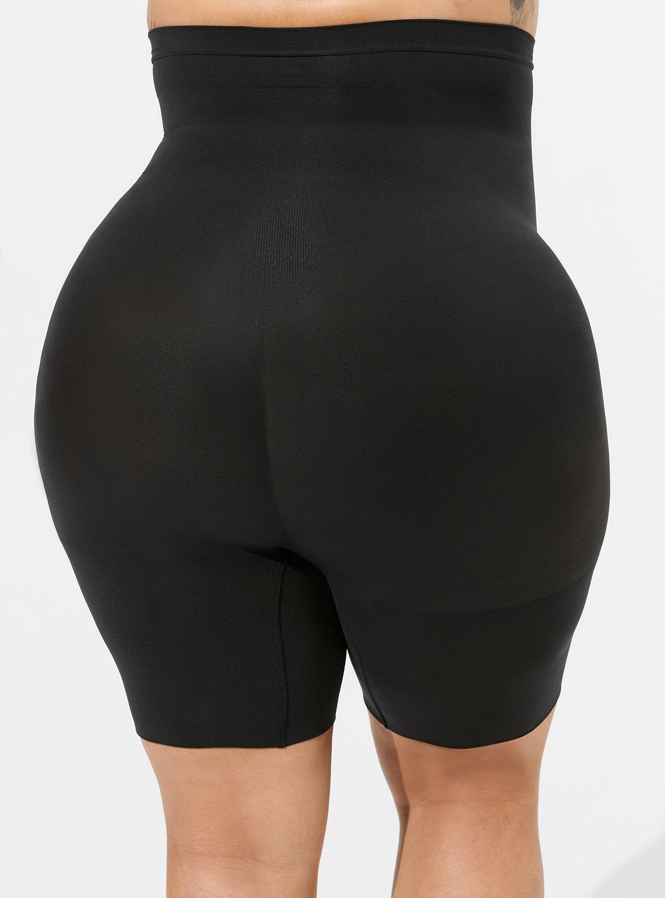 $118 Spanx Women's Black Solid High Waist Slimming Shorts Shapewear Size M