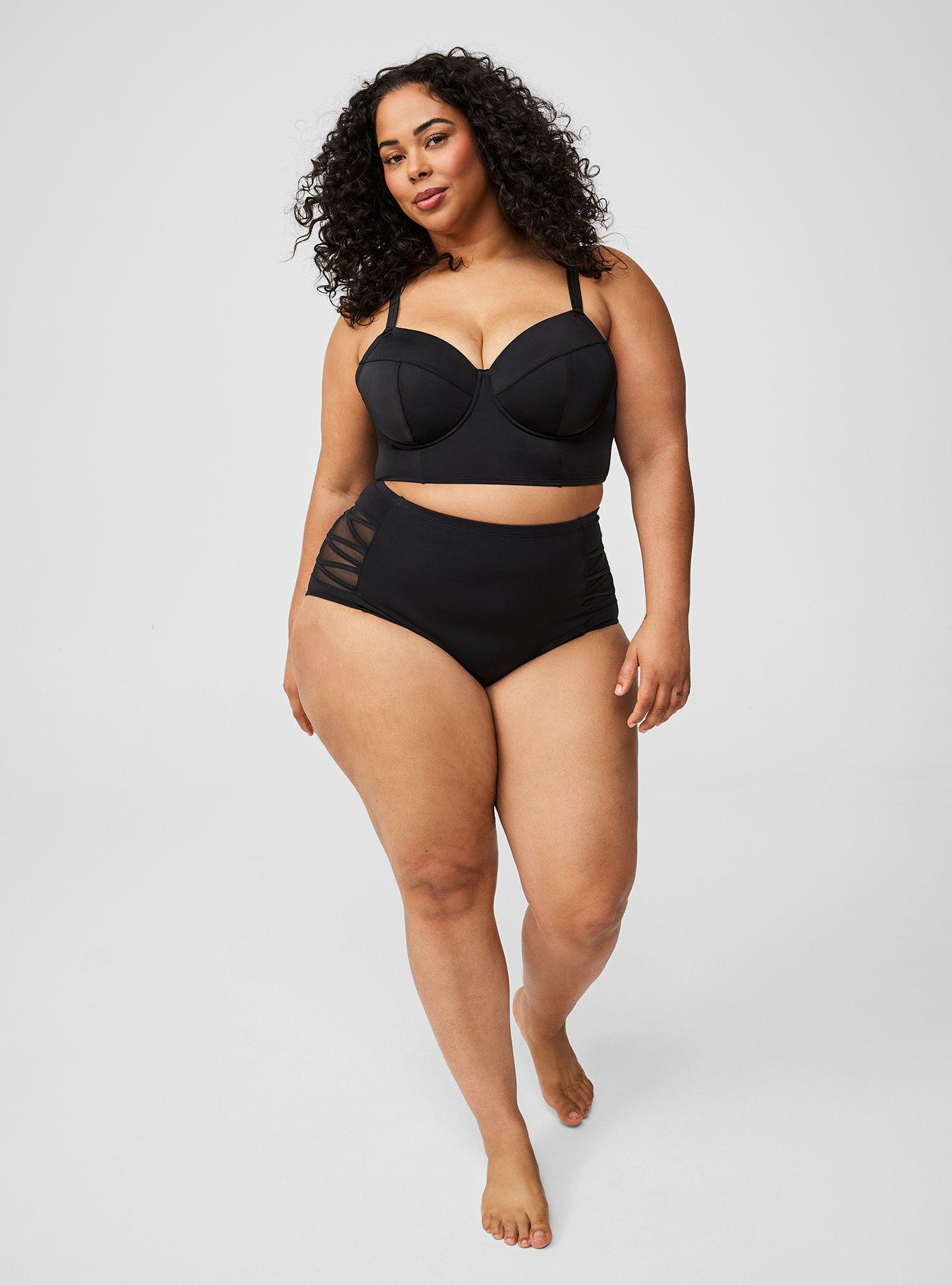 Plus Size - Black Ponte Lattice Luxe Legging - Torrid