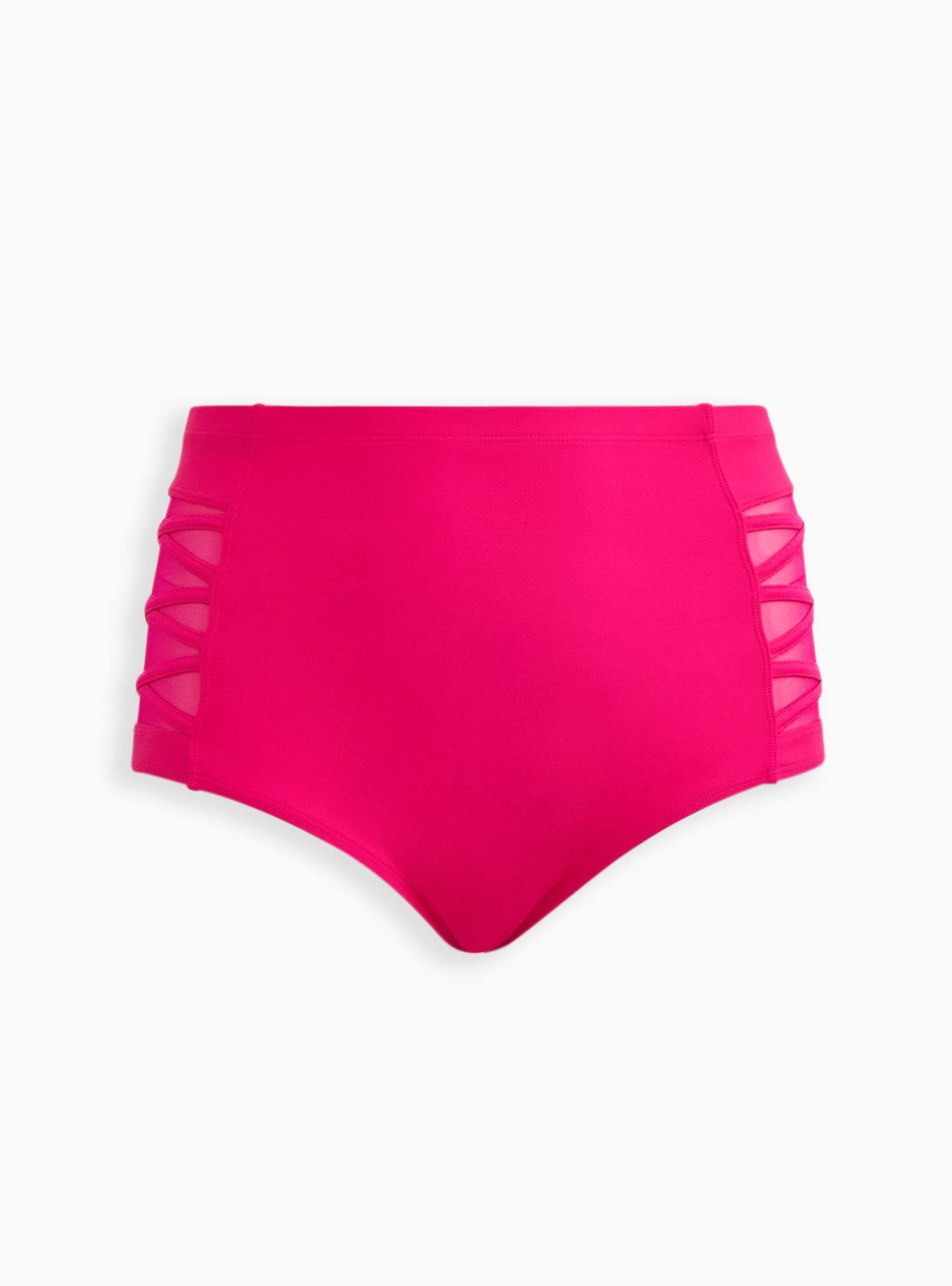 Plus Size High Rise Lattice Side Swim Bottom Torrid