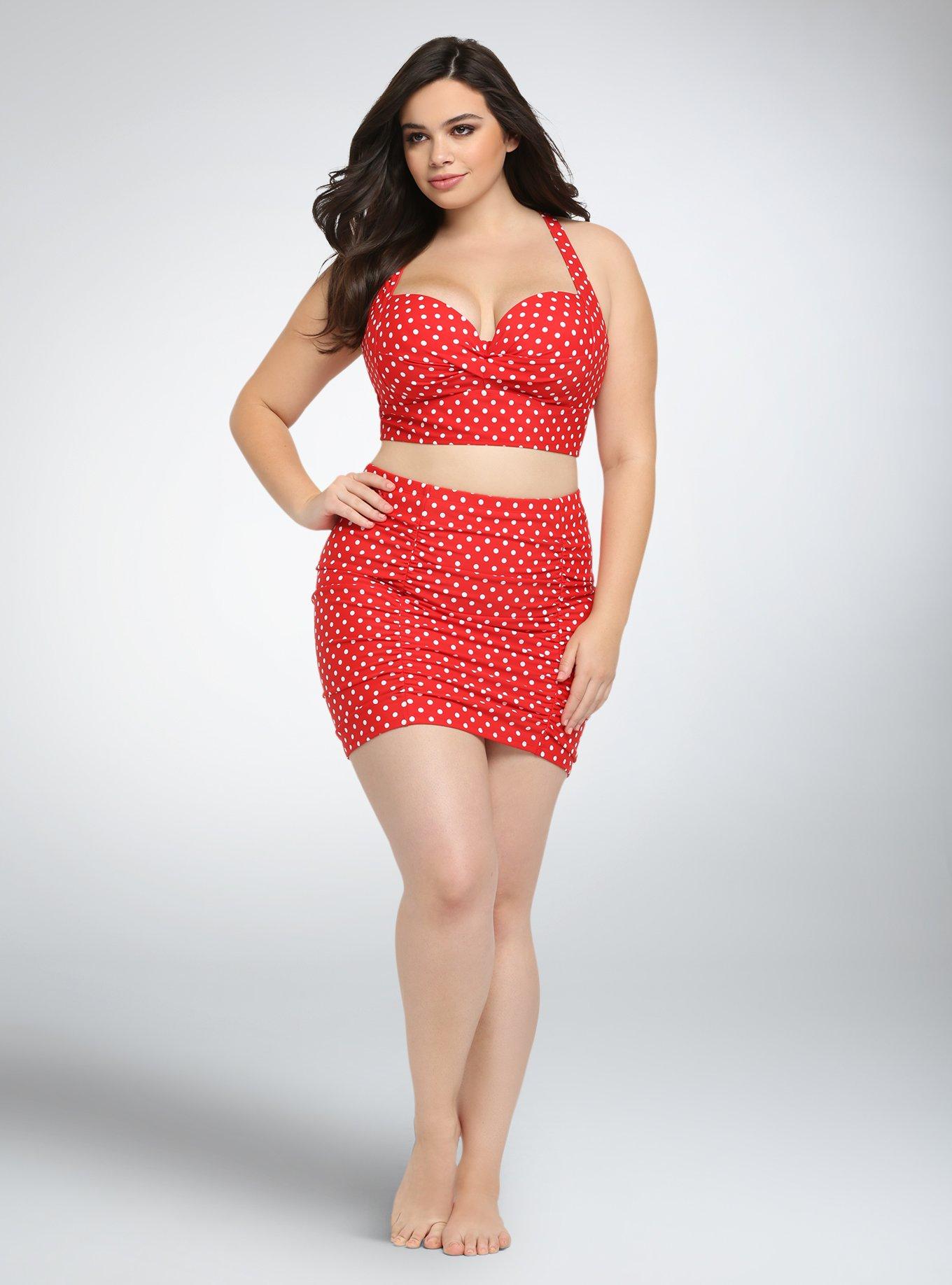 Plus Size - Polka Dot Demi Bikini Top - Torrid