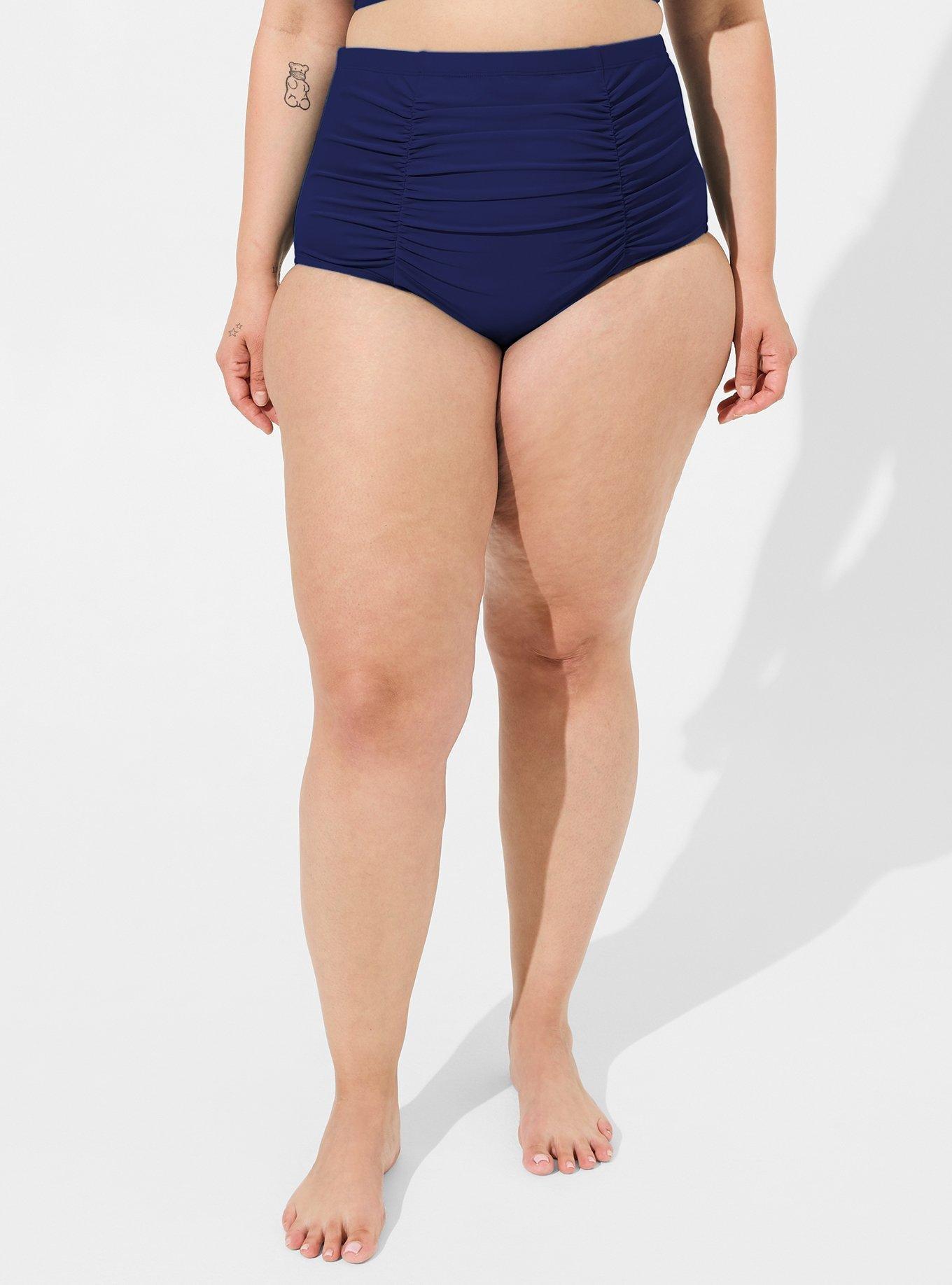 Plus Size - High Rise Ruched Swim Bottom - Torrid