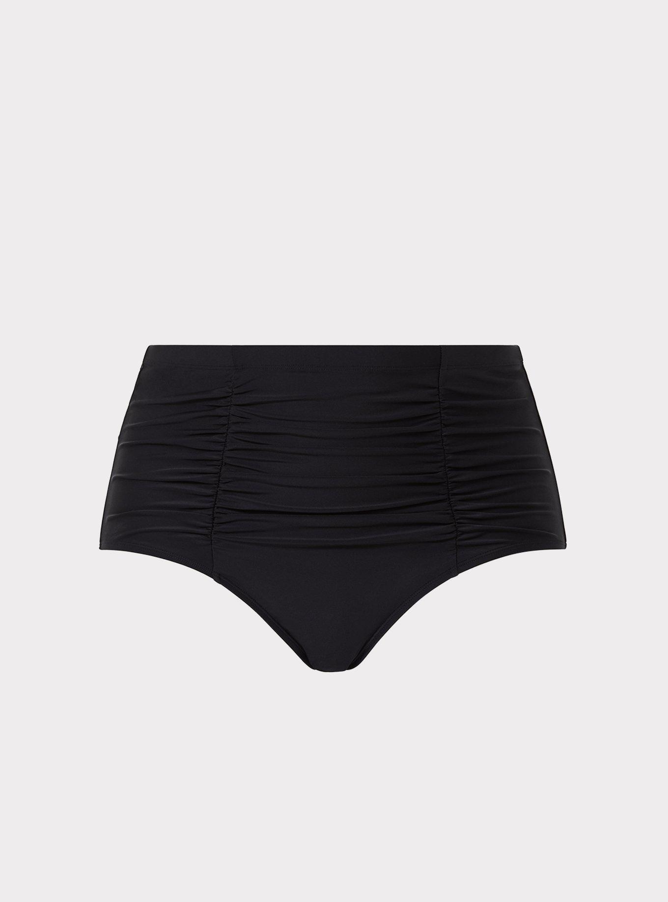 High-Rise Ruched Bikini Bottom