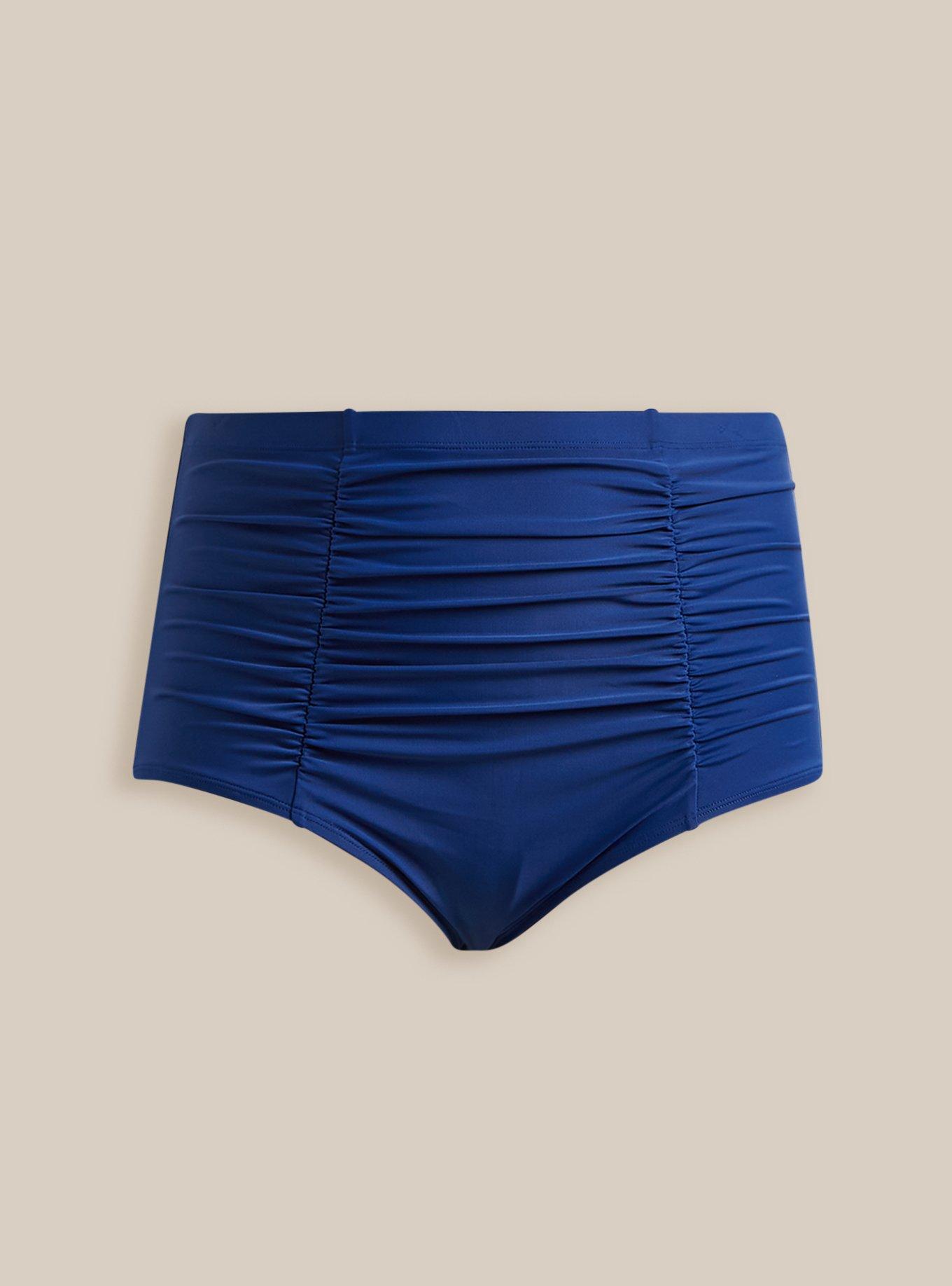 Plus Size High Rise Ruched Swim Bottom Torrid