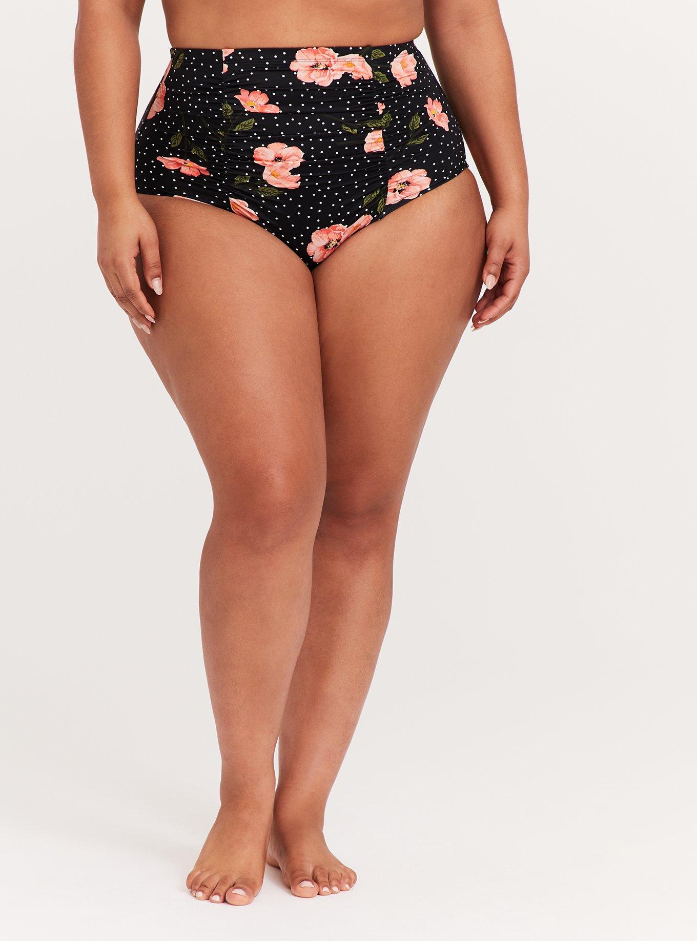 Plus Size - High-Rise Ruched Cheeky Swim Bottom - Torrid