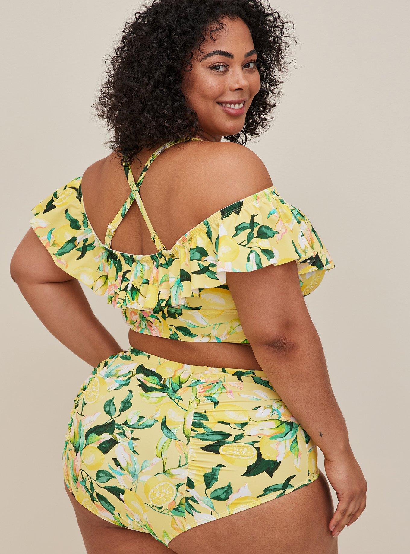 Plus Size - Leaves Print Active Swim Shirt - Torrid