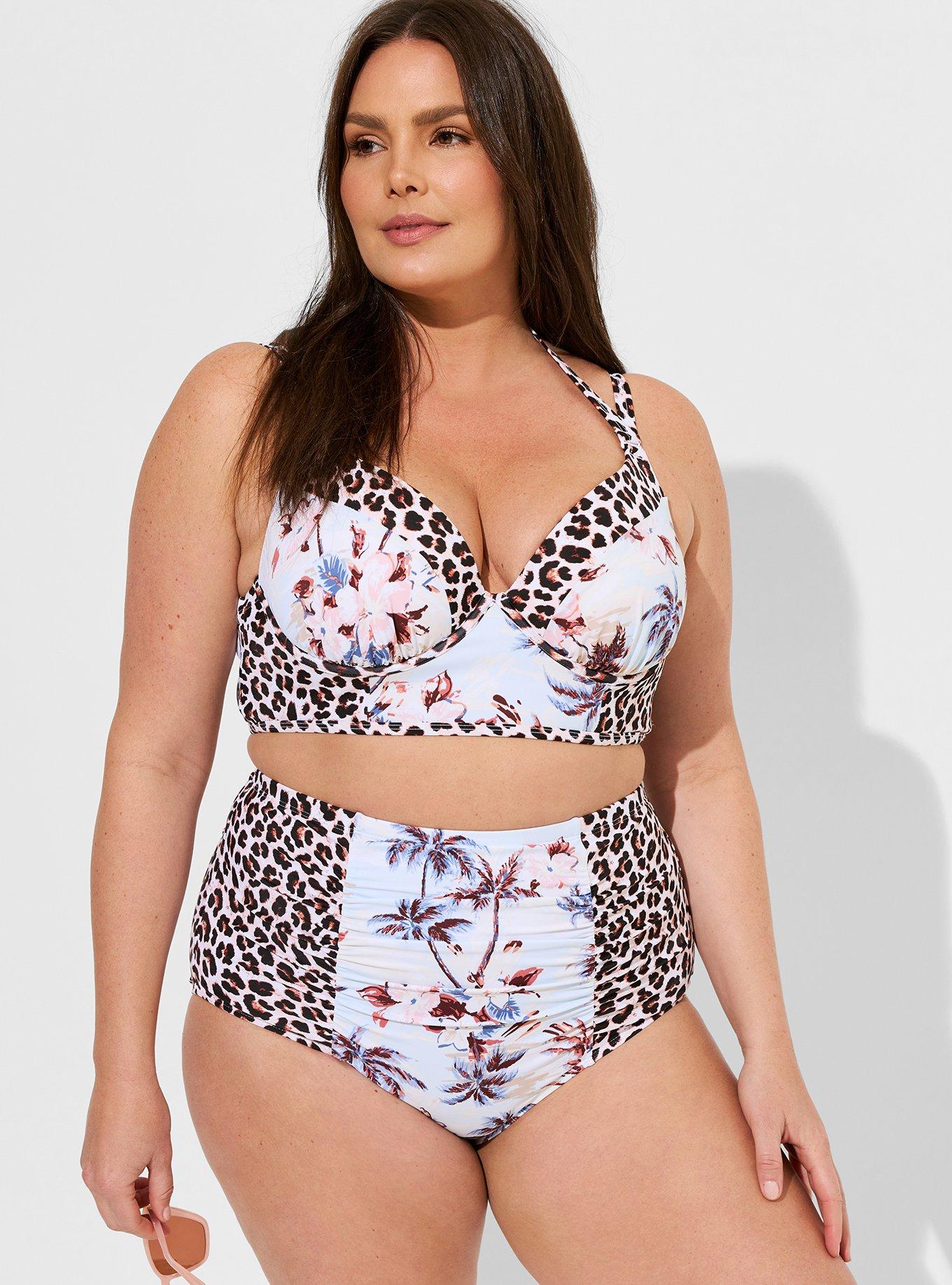 Plus Size - High-Rise Ruched Cheeky Swim Bottom - Torrid