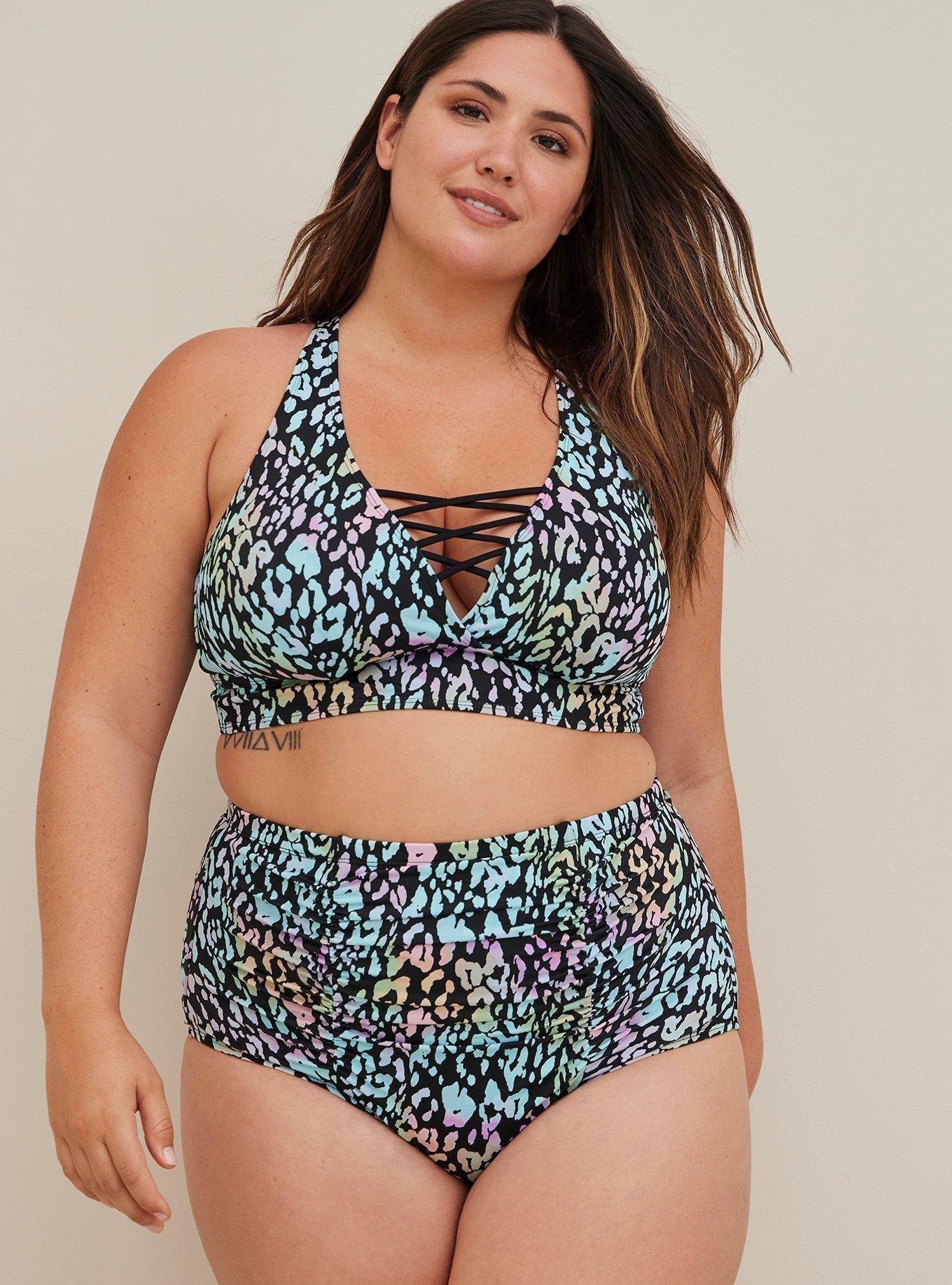 Plus Size - High Rise Ruched Swim Bottom - Torrid