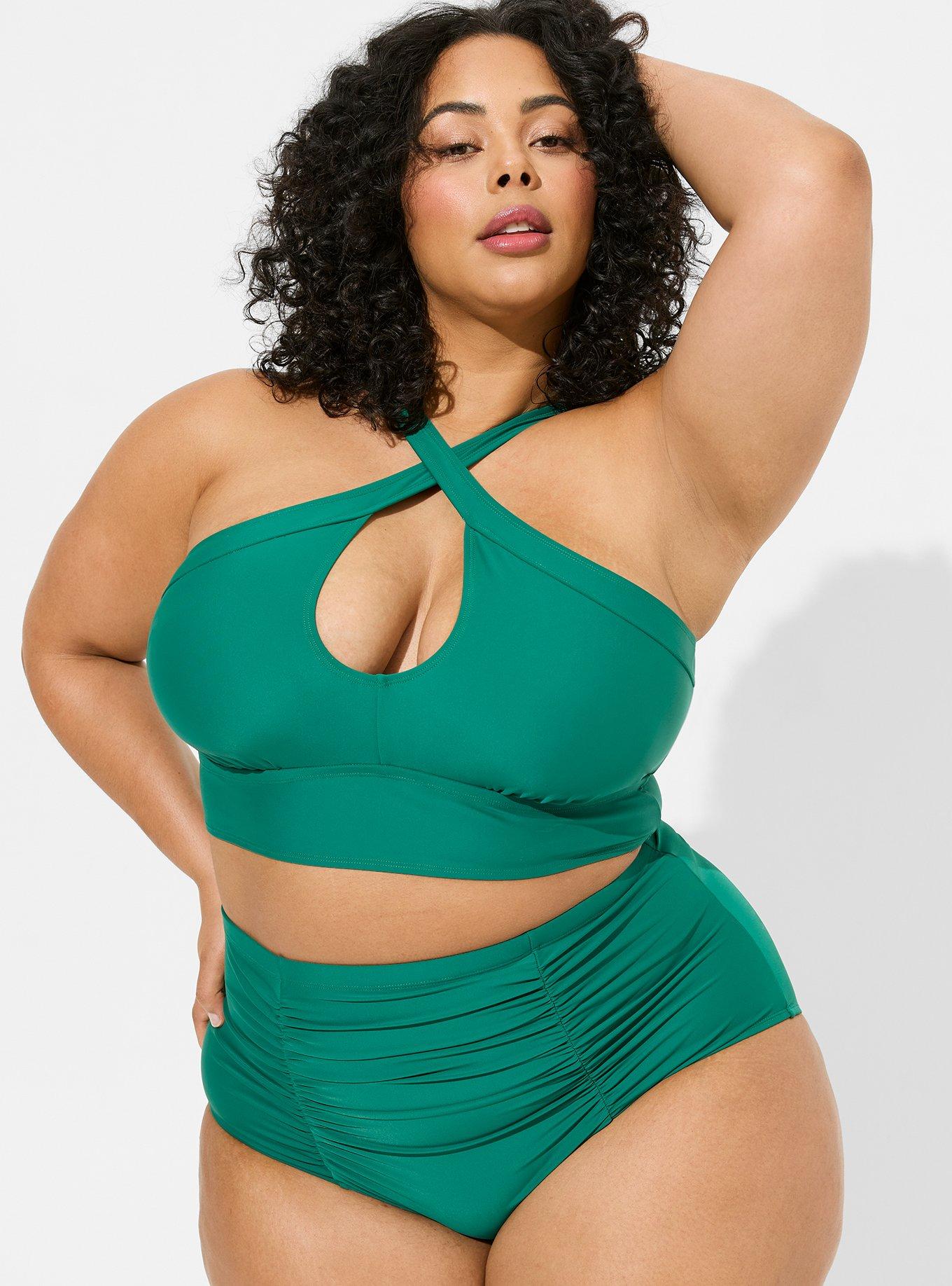 Plus Size - High Rise Ruched Swim Bottom - Torrid