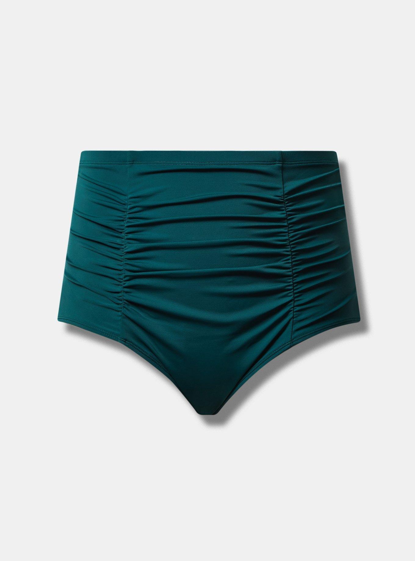 Plus Size High Rise Ruched Swim Bottom Torrid