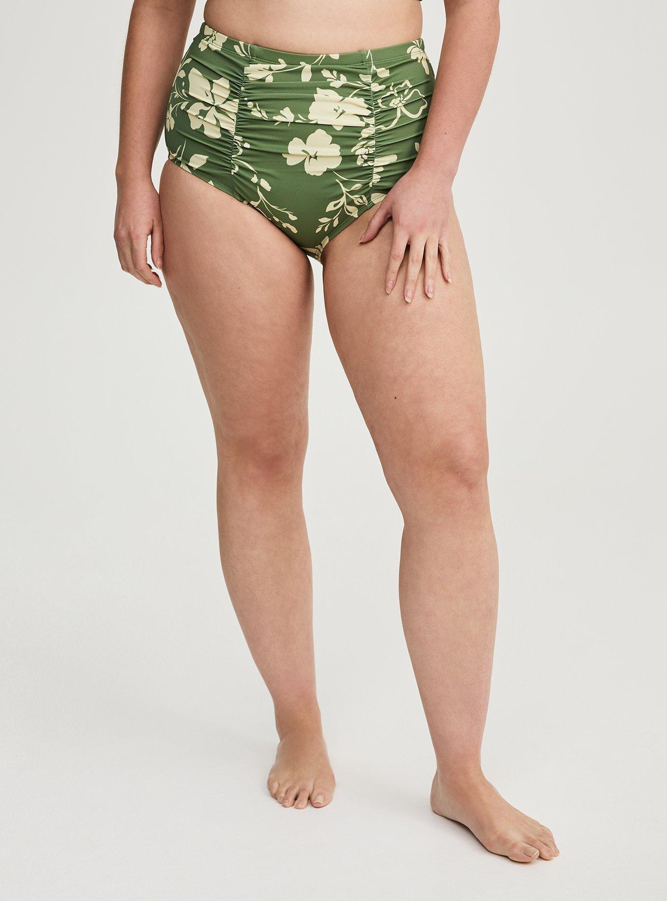 High-Rise Ruched Bikini Bottom