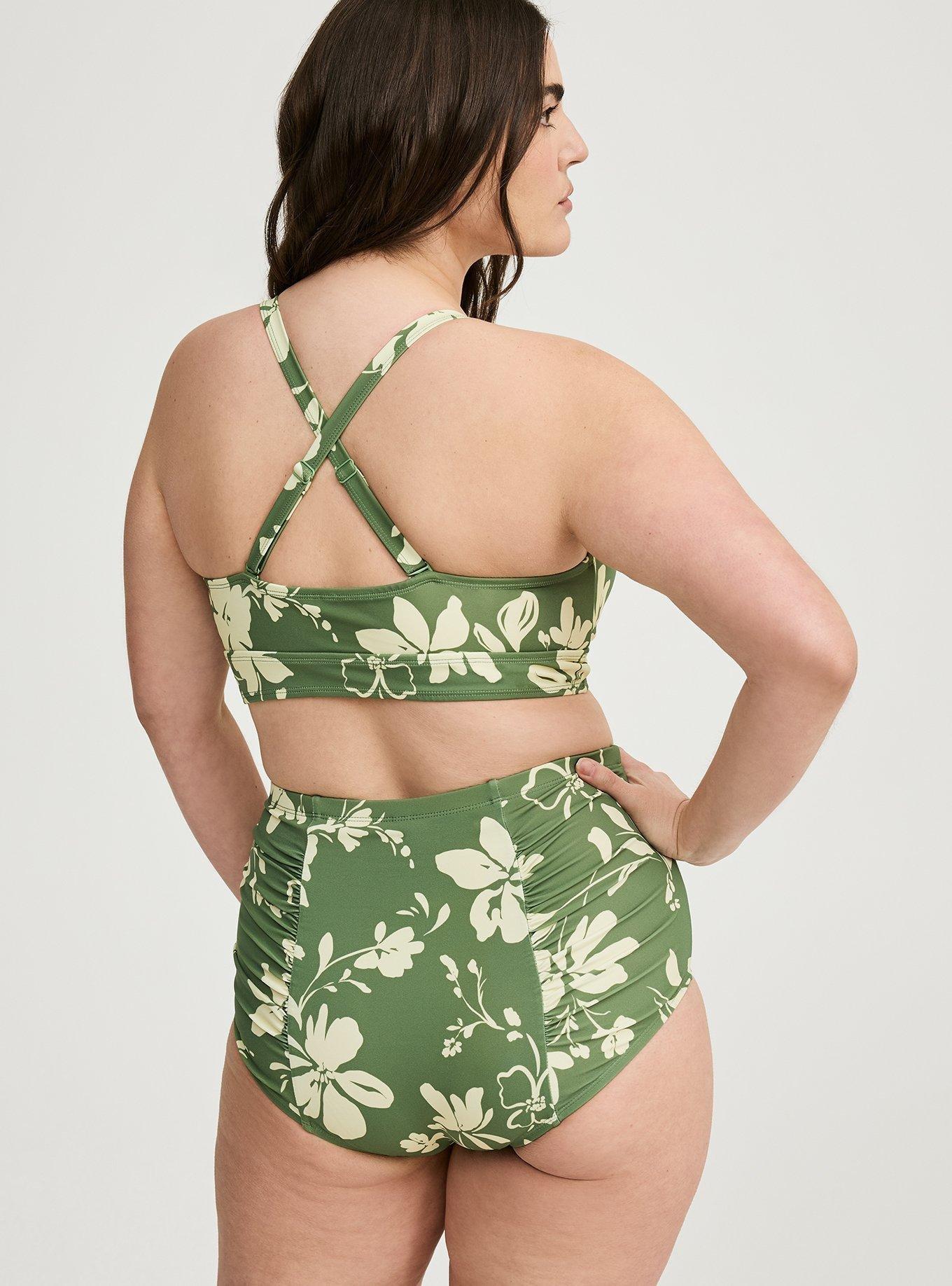 High-Rise Ruched Bikini Bottom