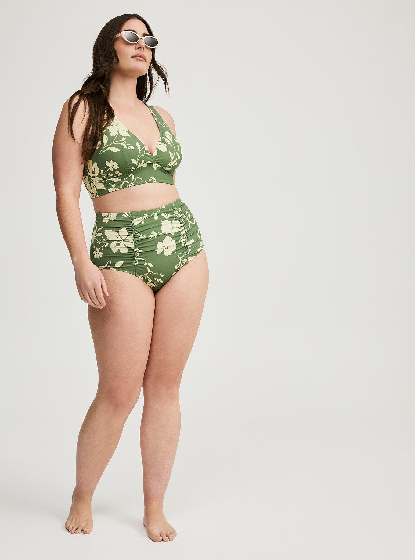High-Rise Ruched Bikini Bottom