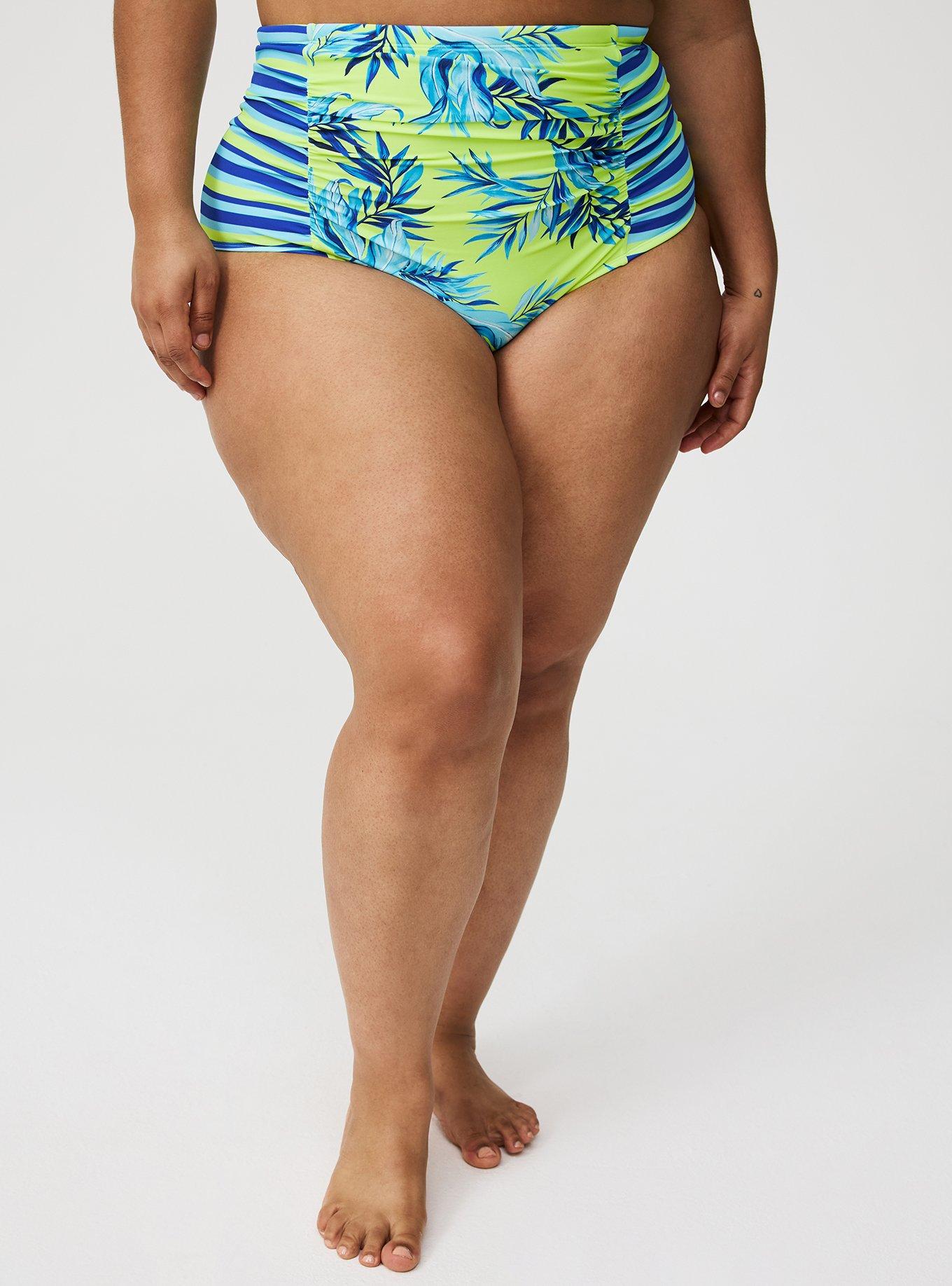 High-Rise Ruched Bikini Bottom